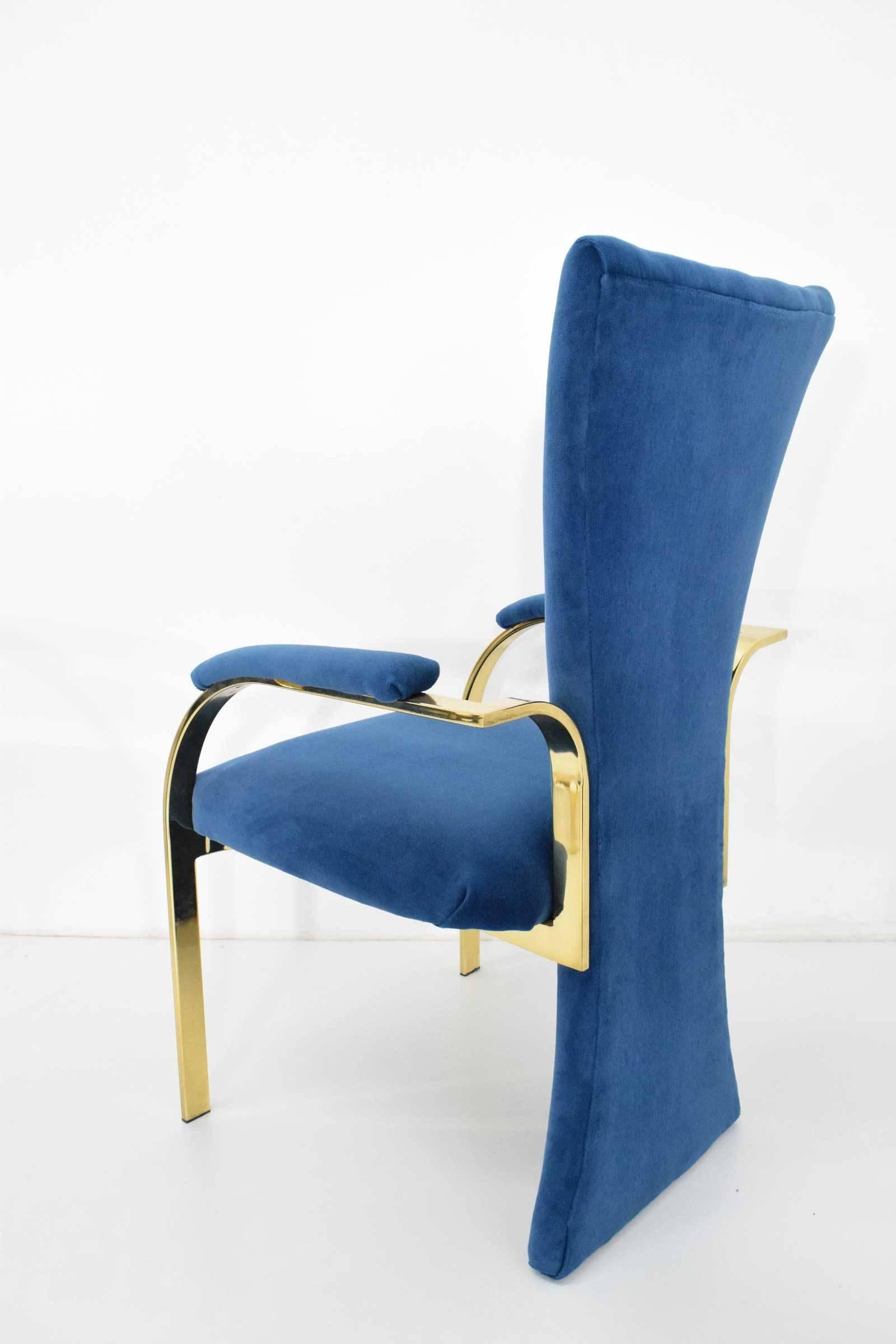 Six 1980s Hollywood Regency Style Dining Chairs 4
