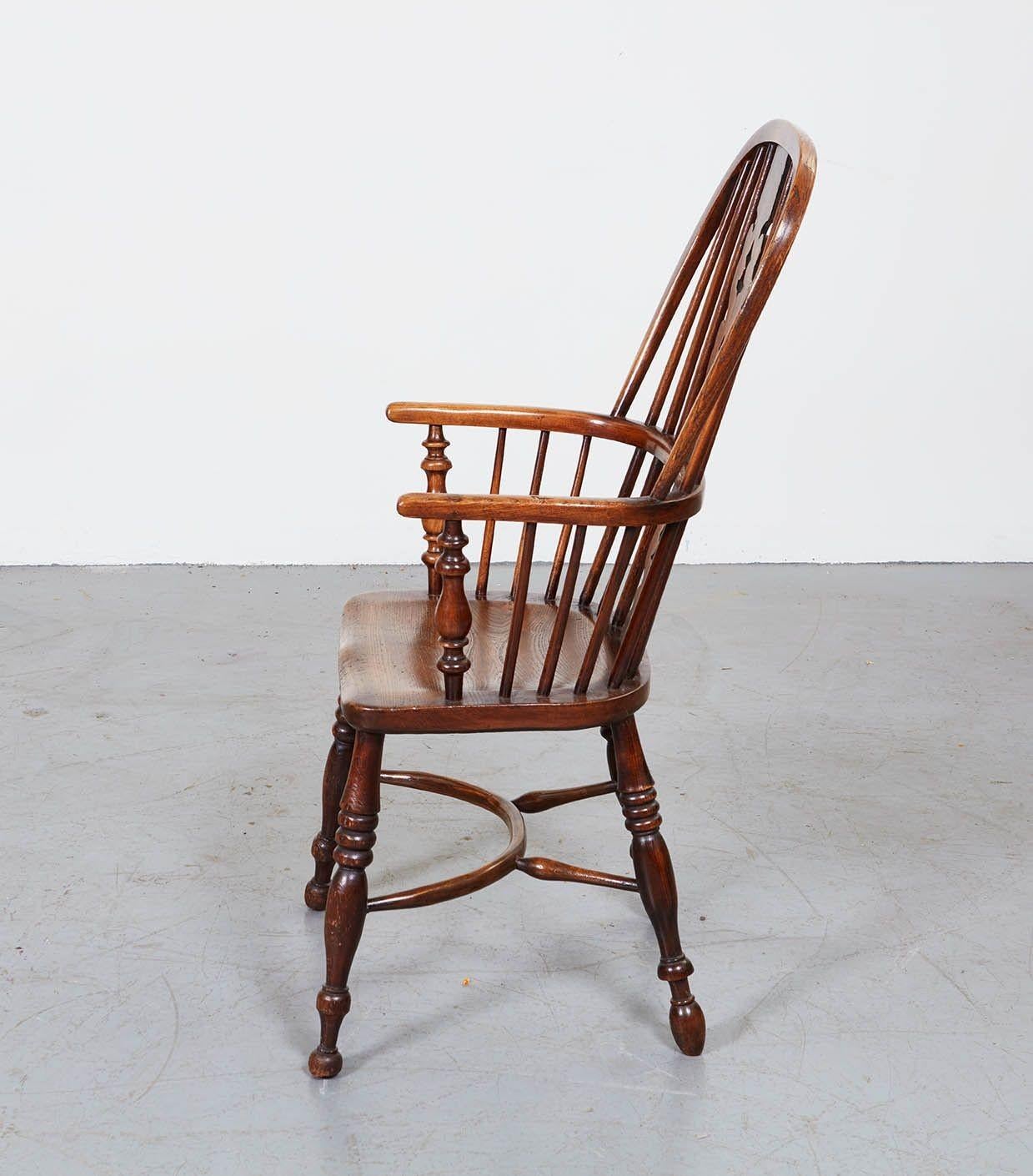 Six 19th c. Windsor Armchairs For Sale 4