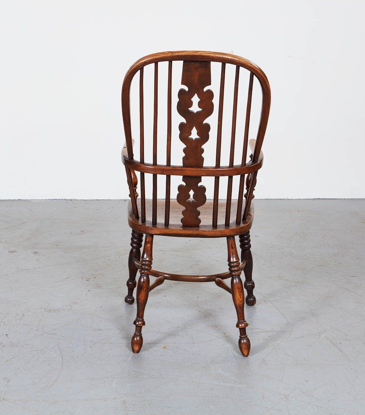 Six 19th c. Windsor Armchairs For Sale 6