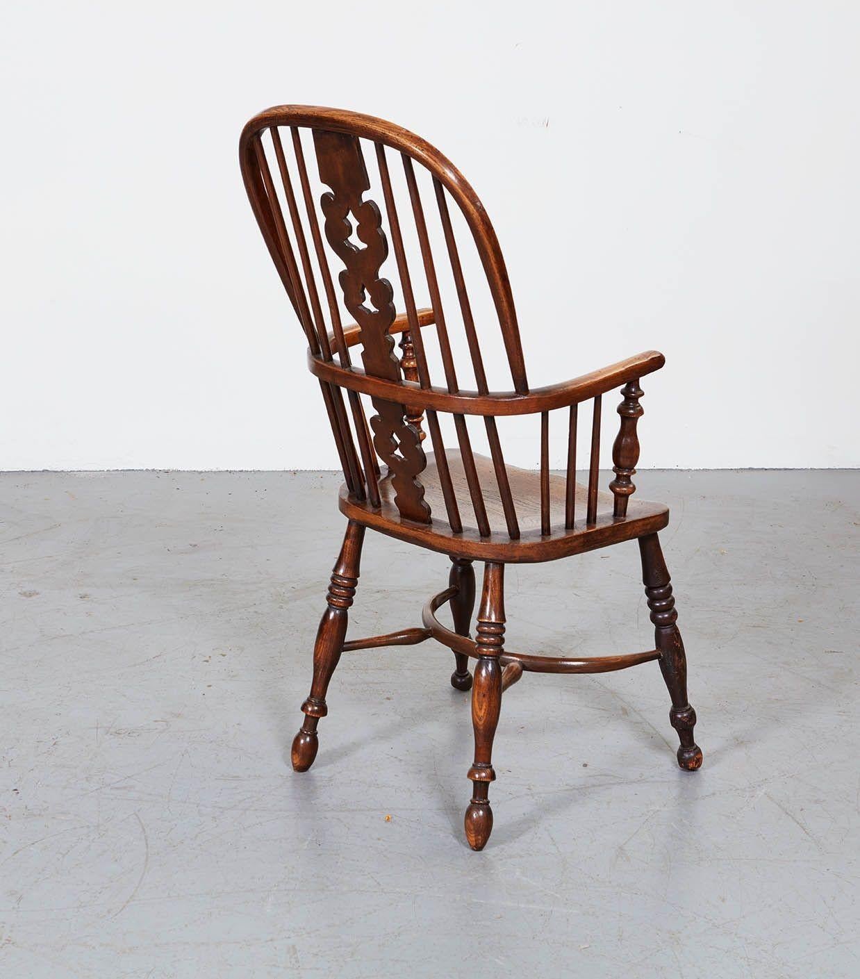 Six 19th c. Windsor Armchairs For Sale 7