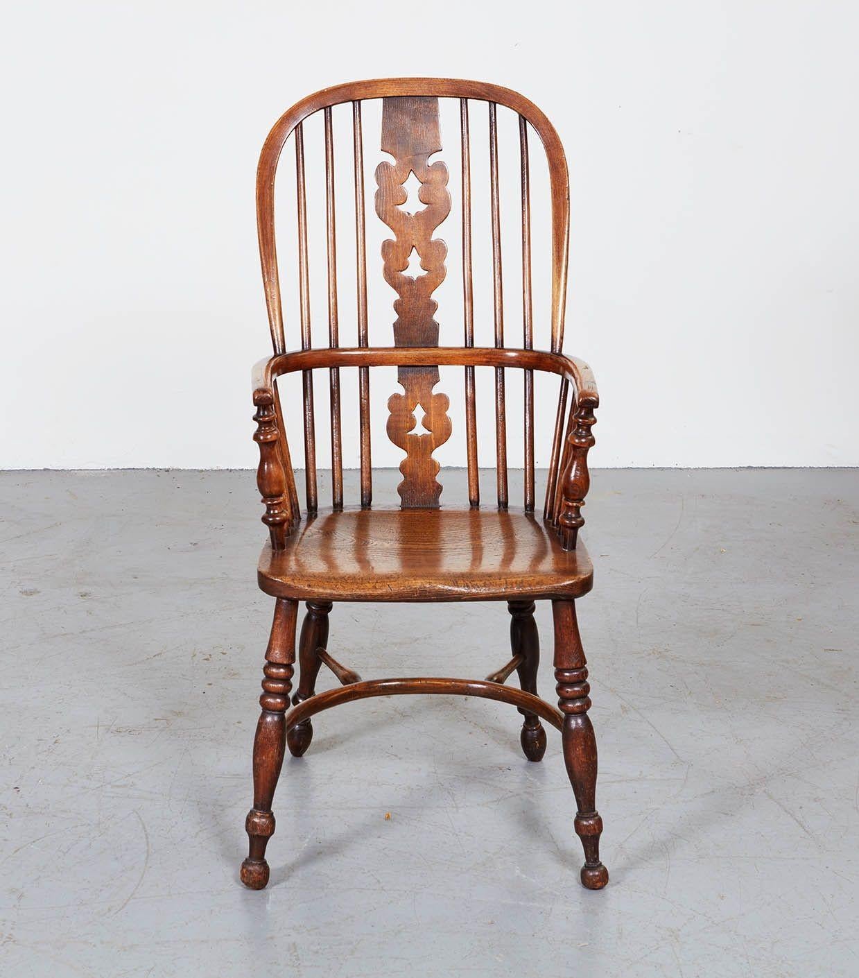 Six 19th c. Windsor Armchairs For Sale 3