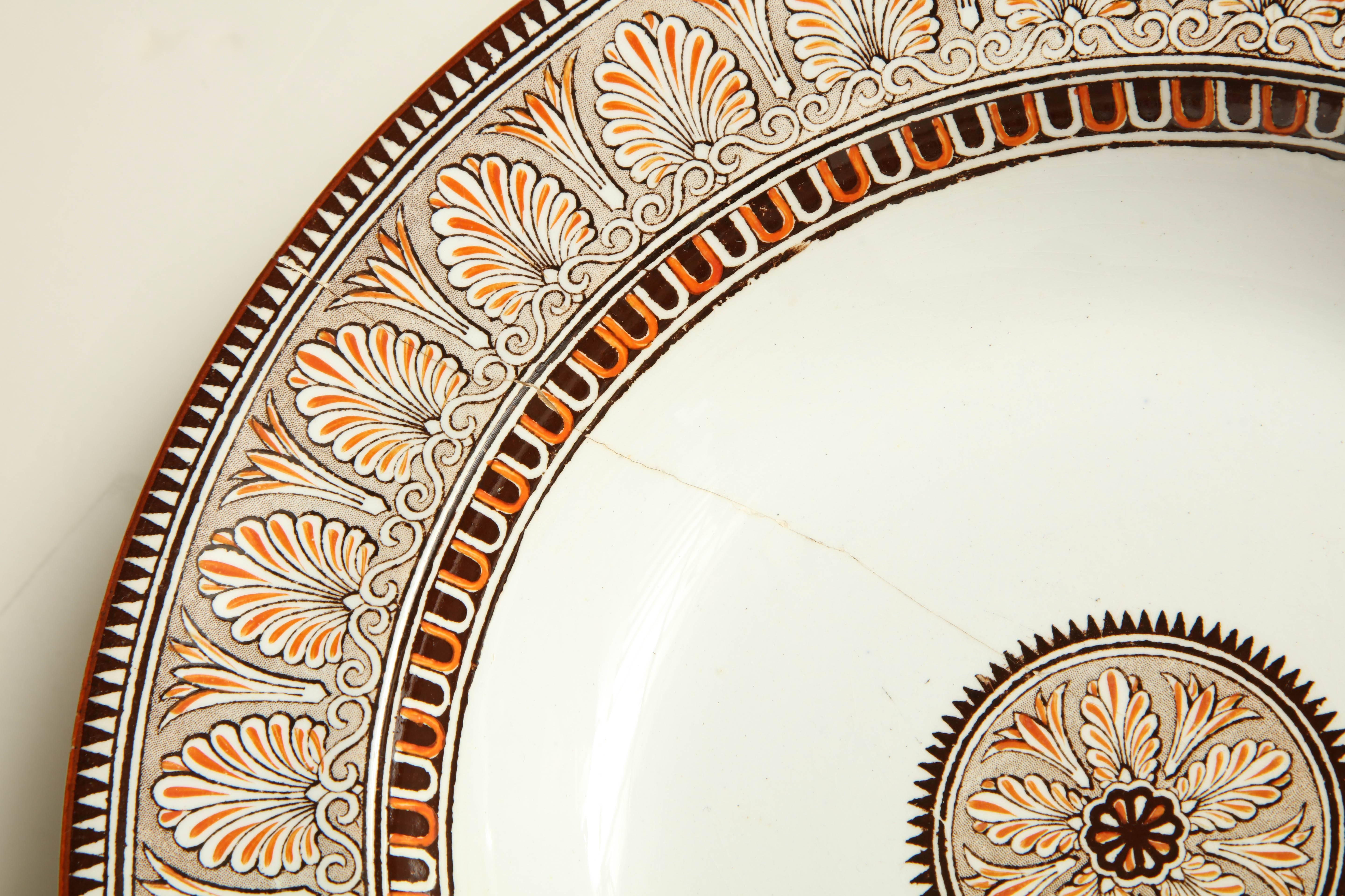 Six, 19th Century Copeland Neoclassical Soup Plates For Sale 5
