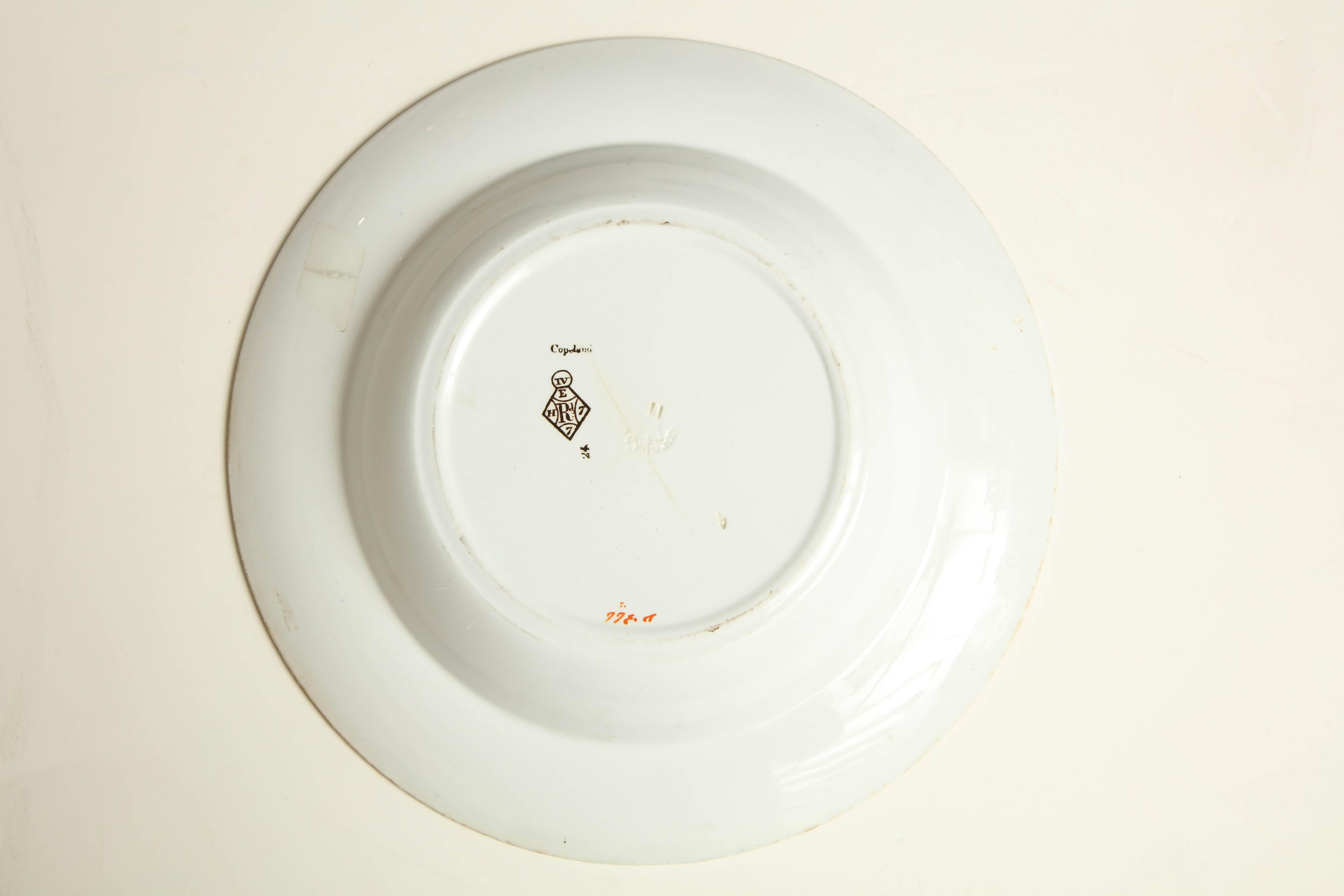 Six, 19th Century Copeland Neoclassical Soup Plates For Sale 3
