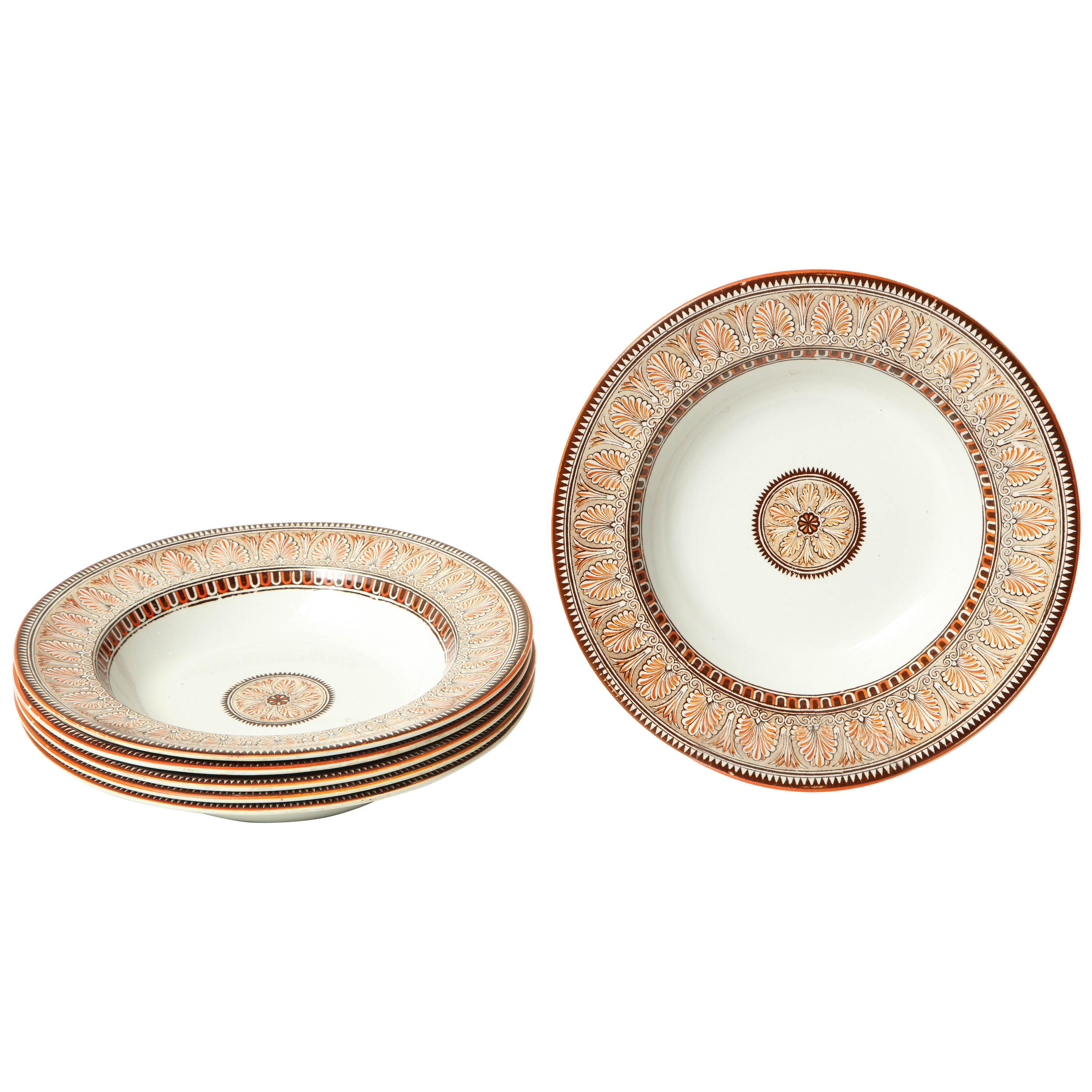 Six, 19th Century Copeland Neoclassical Soup Plates For Sale