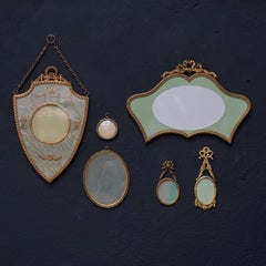 Six 19th Century French Bronze Ormolu Gilt Belle Époque Hanging Picture Frames