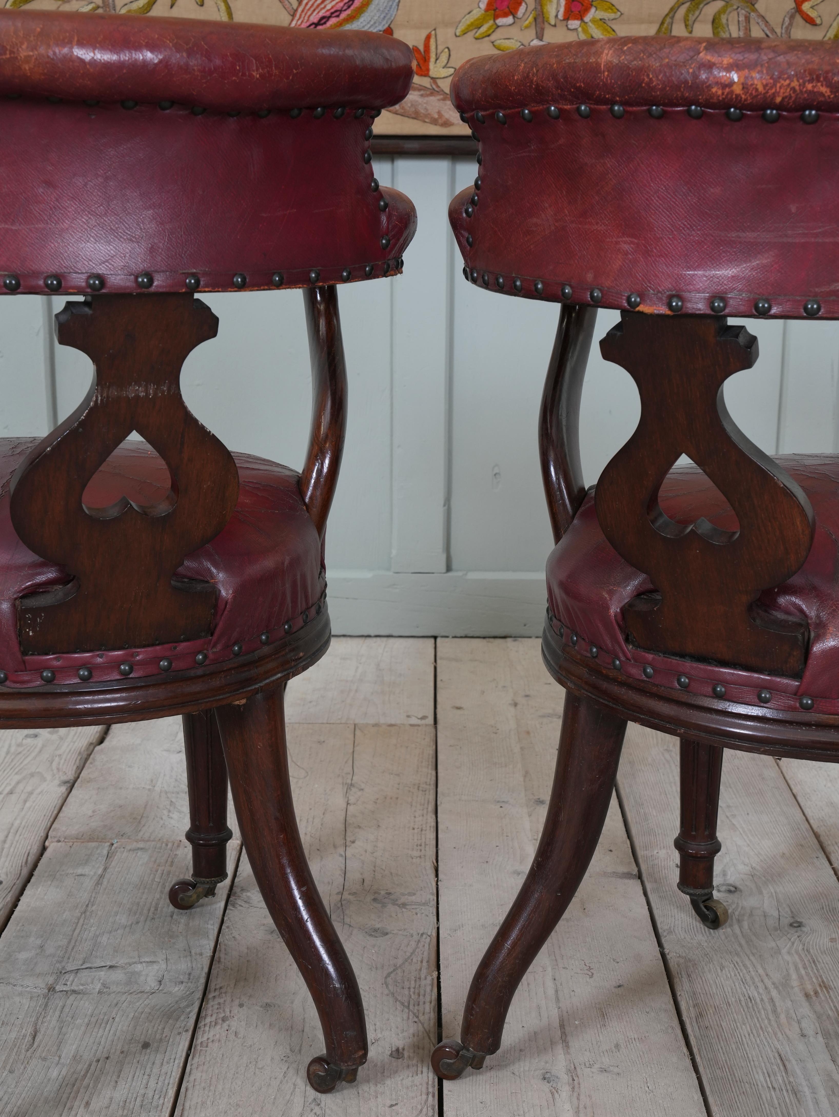 Six 19th Century Library Chairs 5