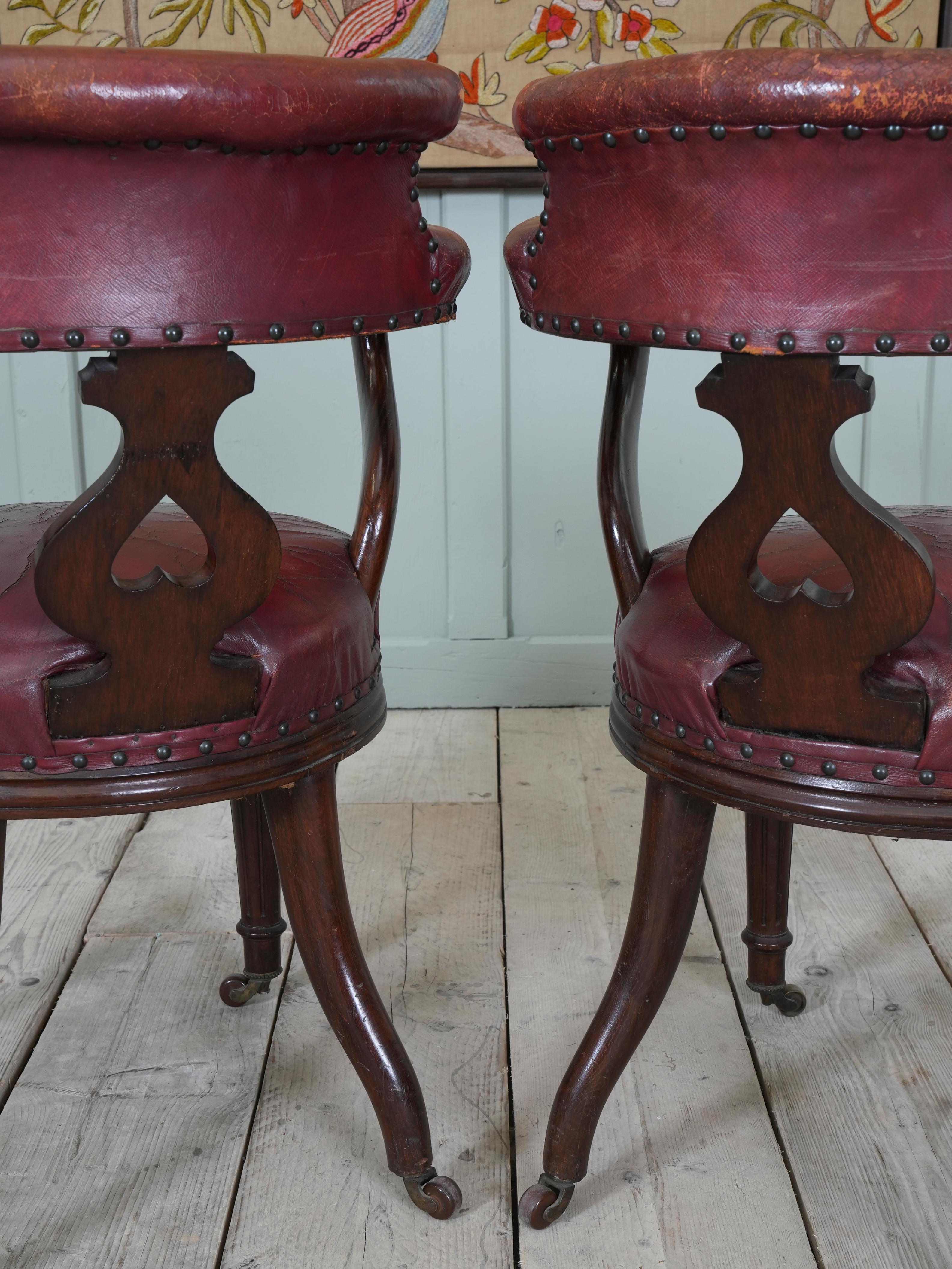 Six 19th Century Library Chairs 7