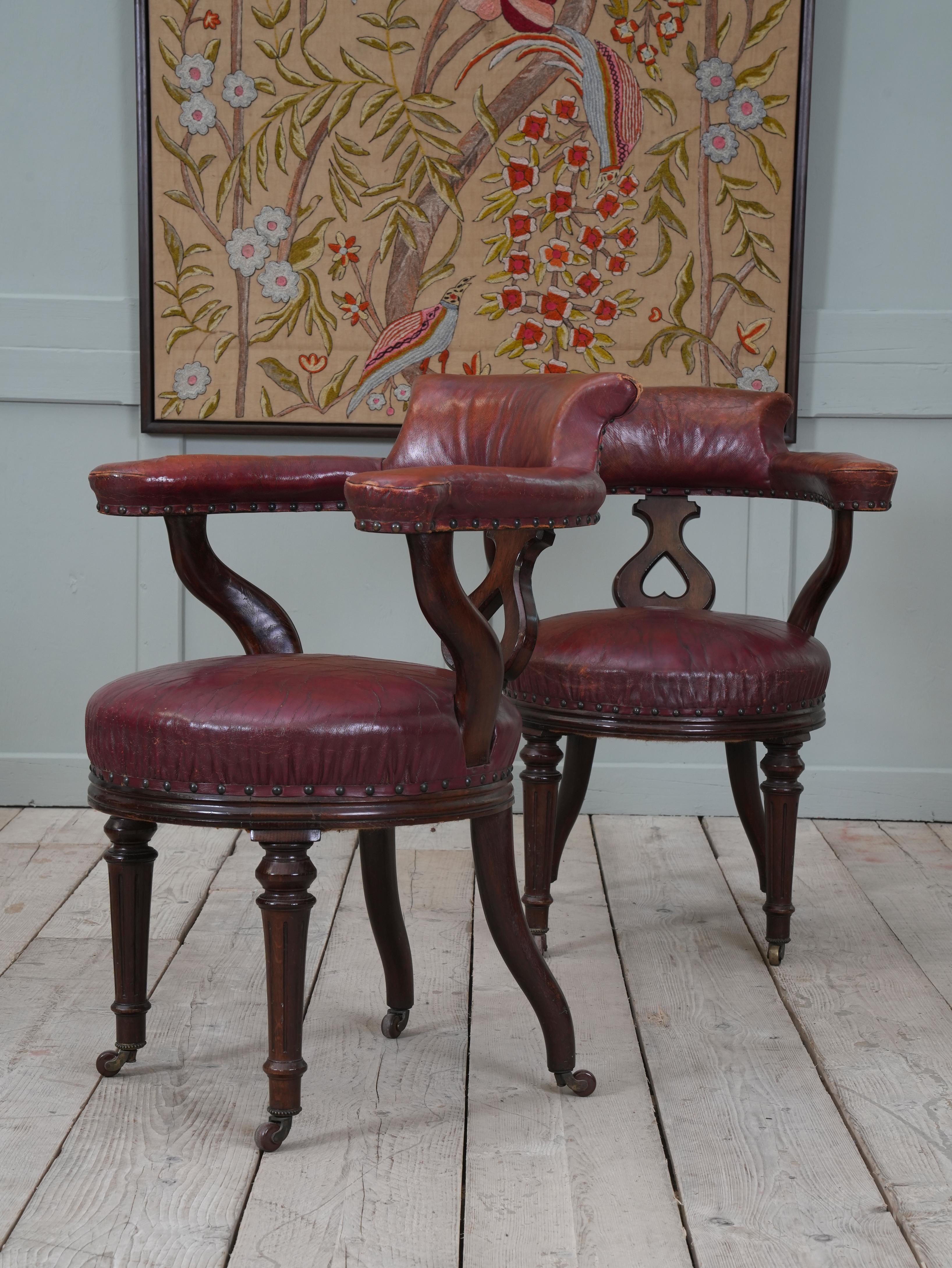 Early Victorian Six 19th Century Library Chairs