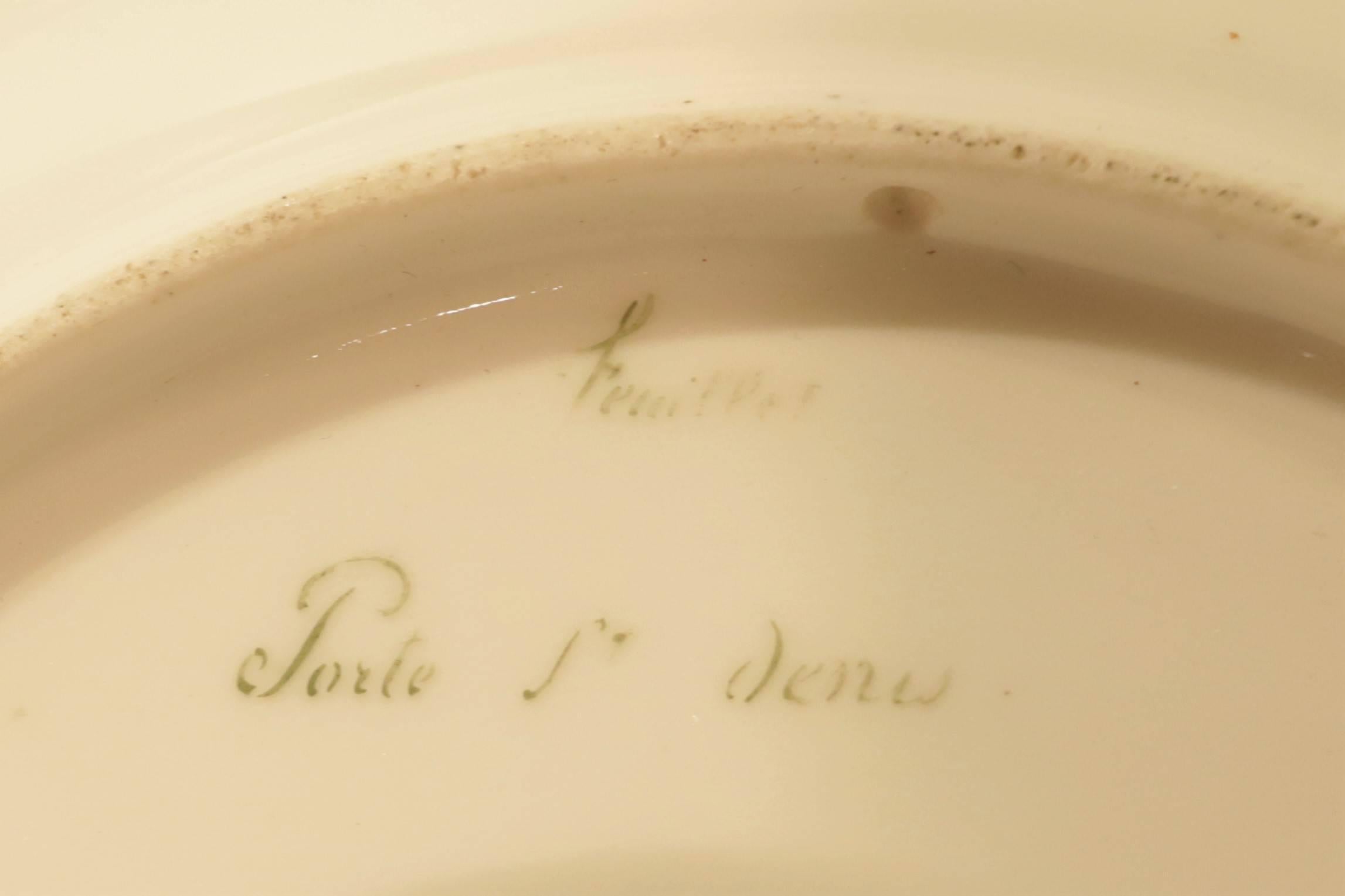 Six 19th Century Paris Porcelain Plates Painted with Architectural Scenes 4