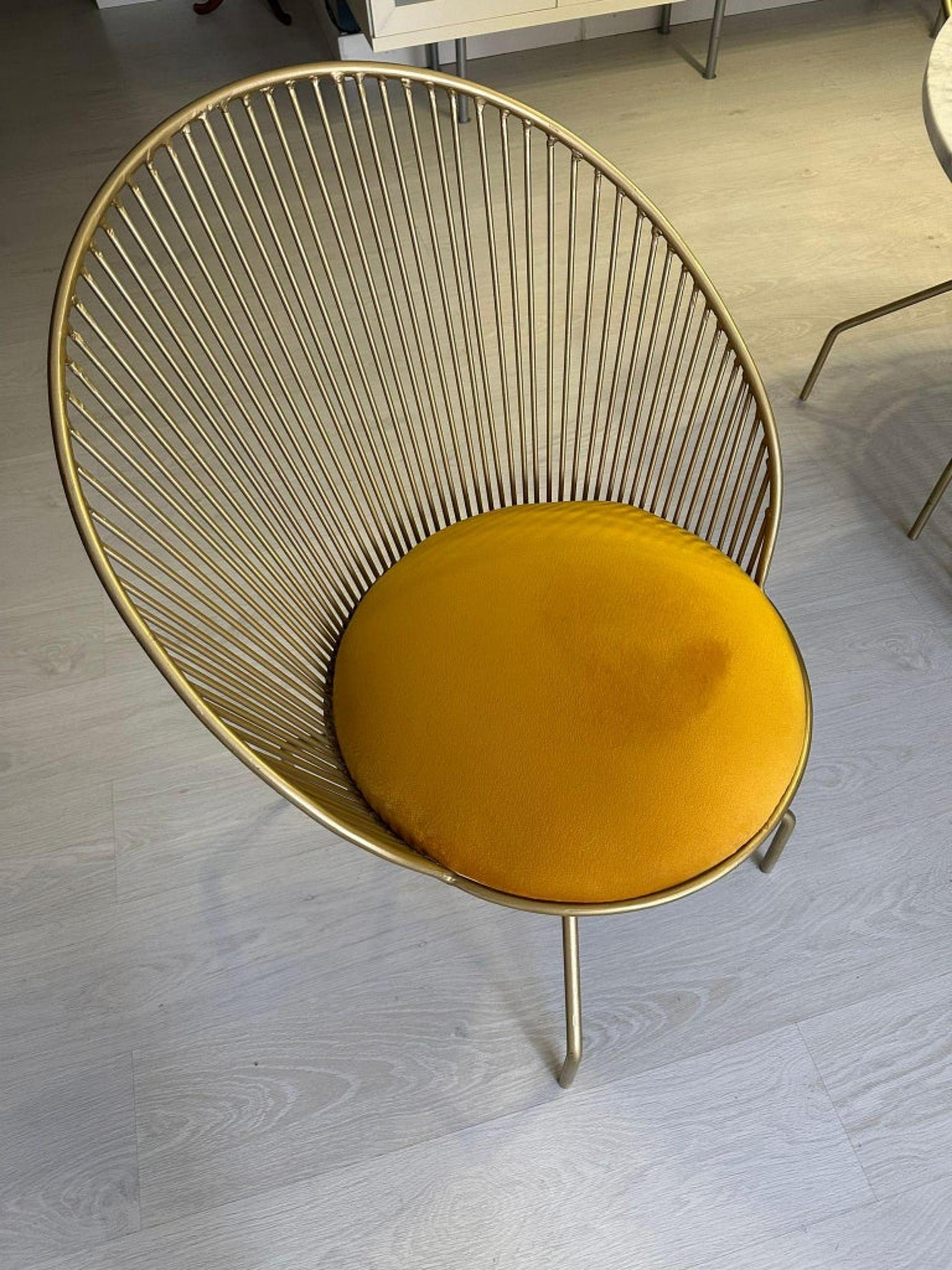 Six (6) chaises de salle à manger de la collection Cuet en or et velours de style Art Déco en vente 6