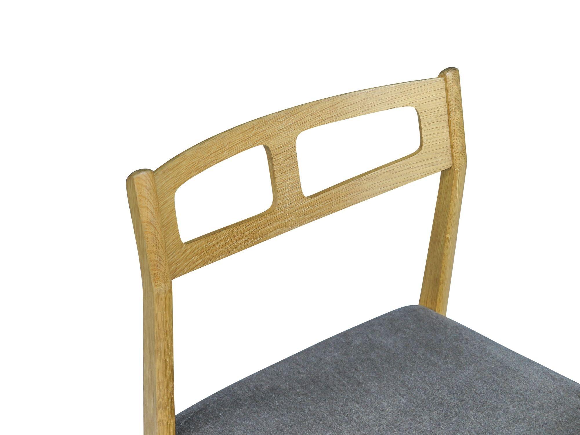 Sechs (6) Dänische Esszimmerstühle aus Eiche Oak aus der Mitte des Jahrhunderts im Angebot 4
