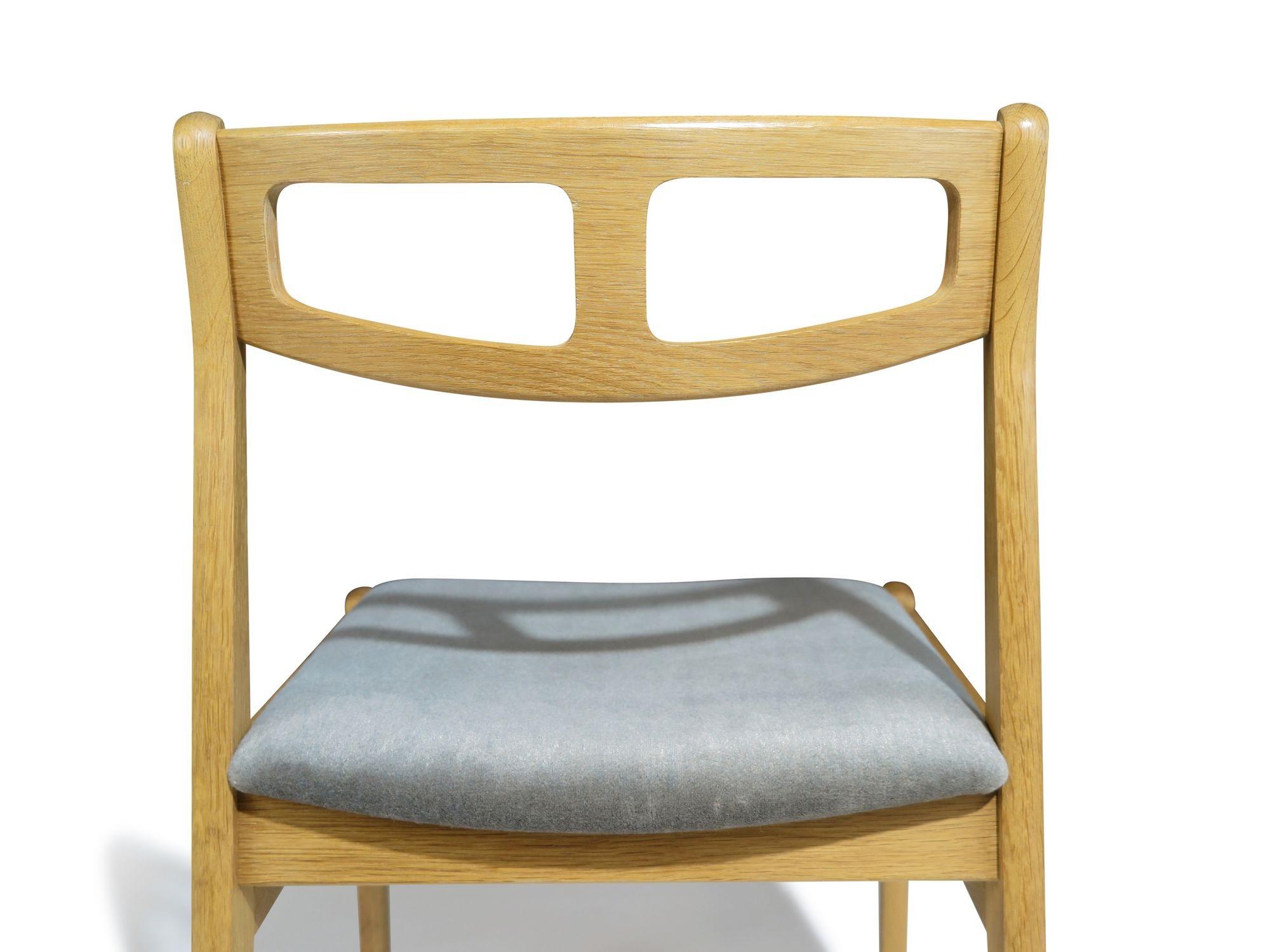 Sechs (6) Dänische Esszimmerstühle aus Eiche Oak aus der Mitte des Jahrhunderts im Angebot 1