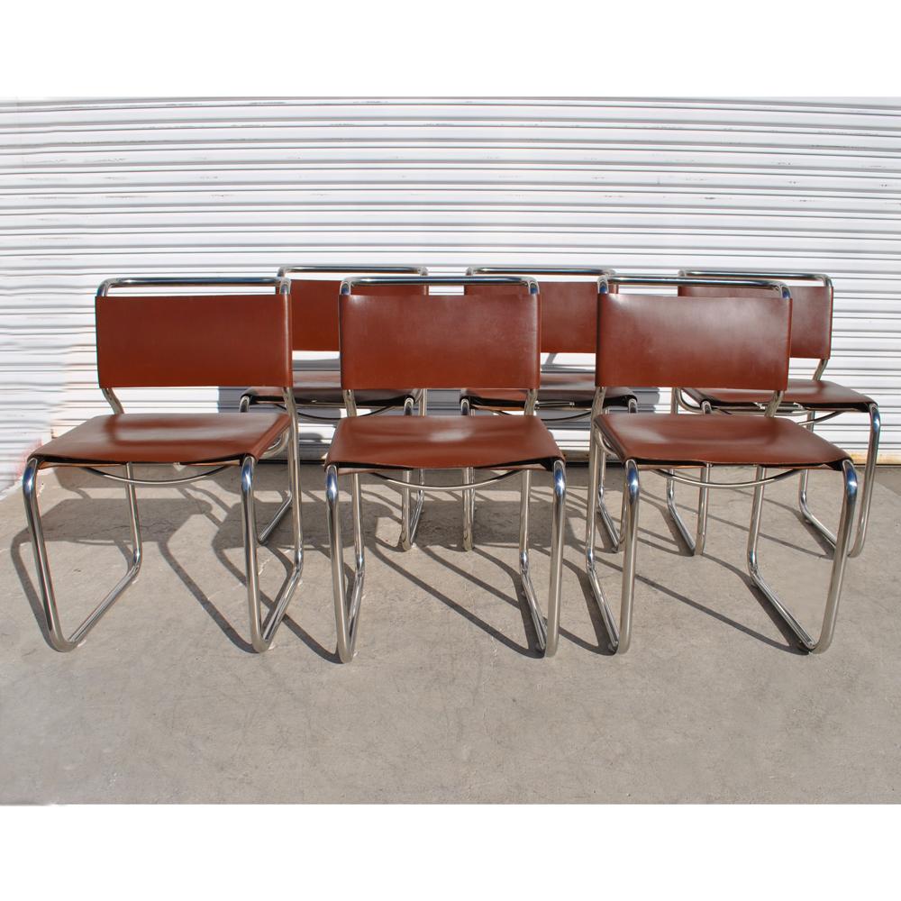 Leather (1) 66 Dining or Side Chair Designed by Nicos Zographos  2 Available