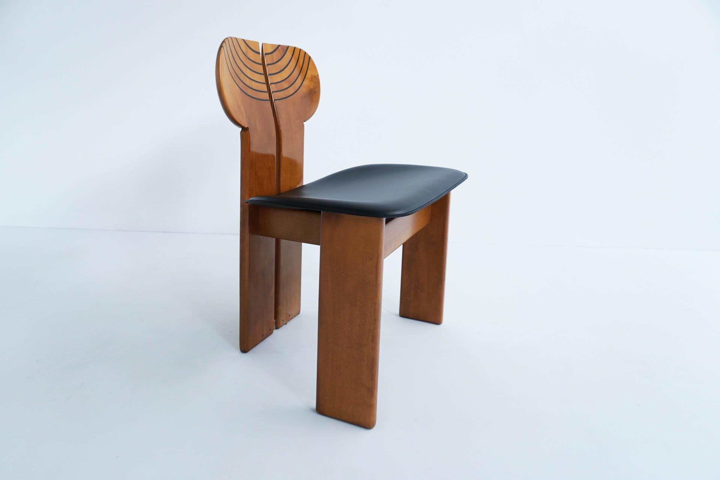 Mid-Century Modern Six Africa Chairs by Afra & Tobia Scarpa, for Maxalto, Artona Serie