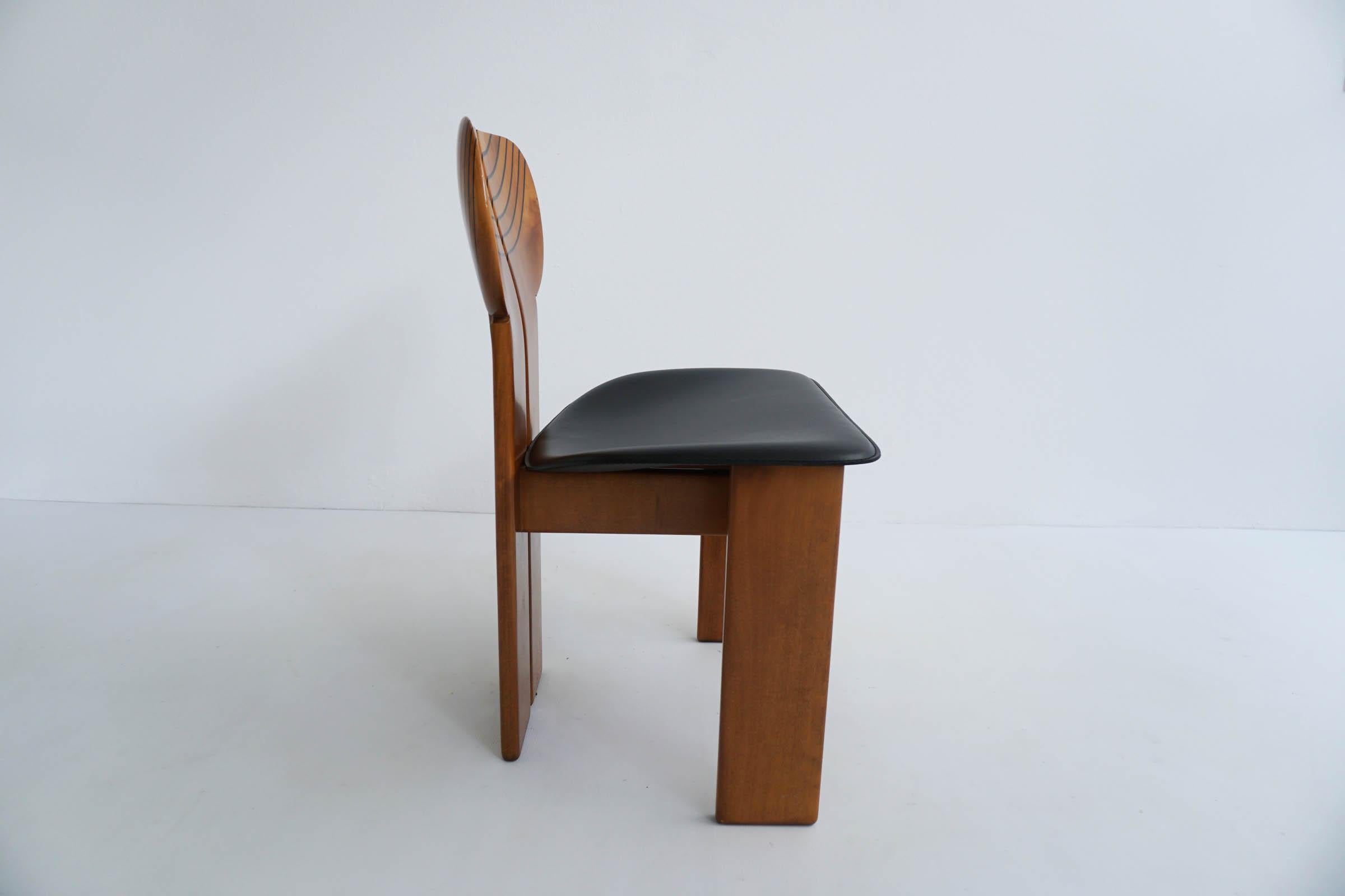 Italian Six Africa Chairs by Afra & Tobia Scarpa, for Maxalto, Artona Serie