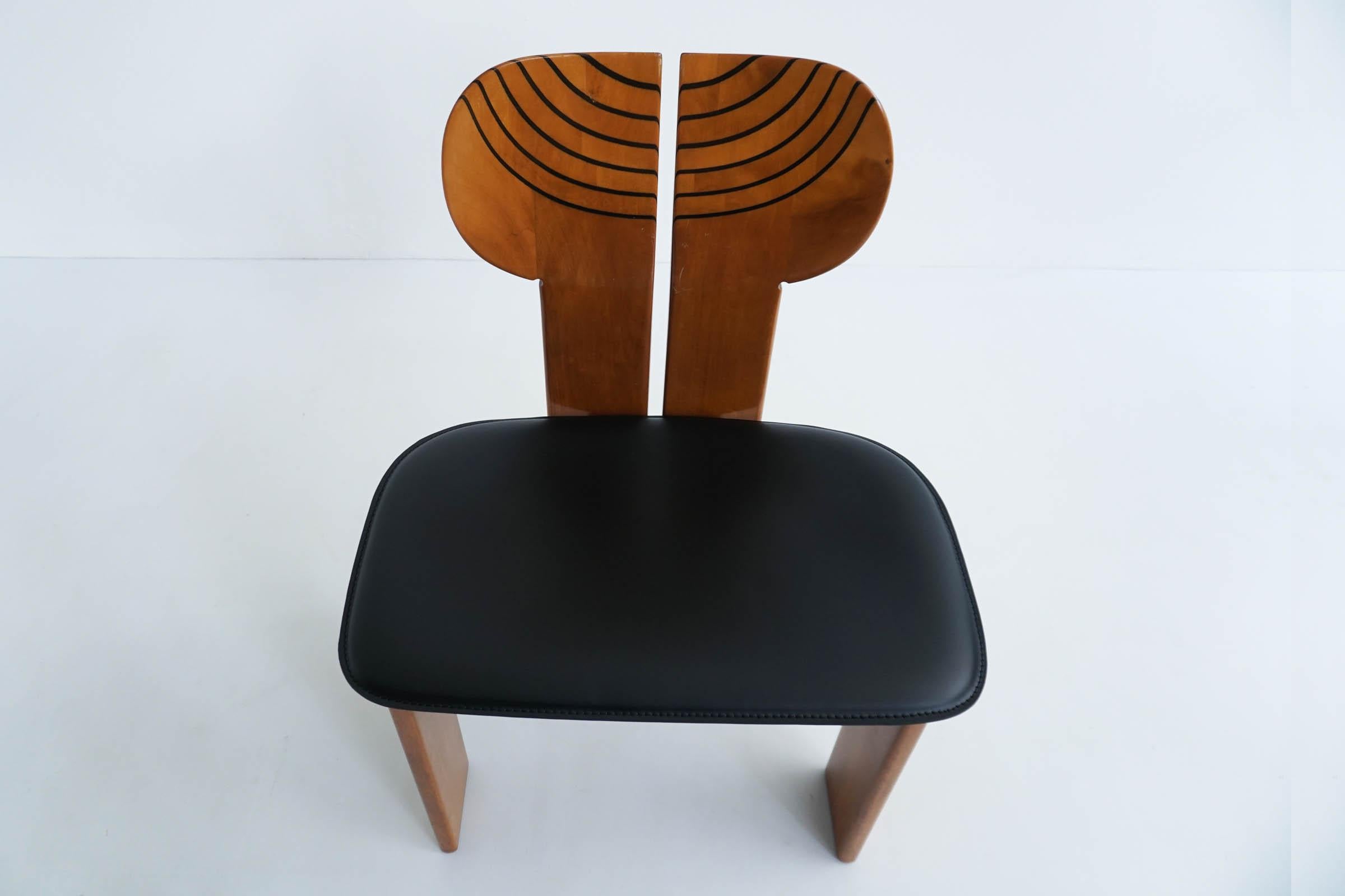Six Africa Chairs by Afra & Tobia Scarpa, for Maxalto, Artona Serie In Excellent Condition In Morbio Inferiore, CH