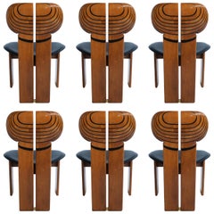 Six Africa Chairs by Afra & Tobia Scarpa, for Maxalto, Artona Serie