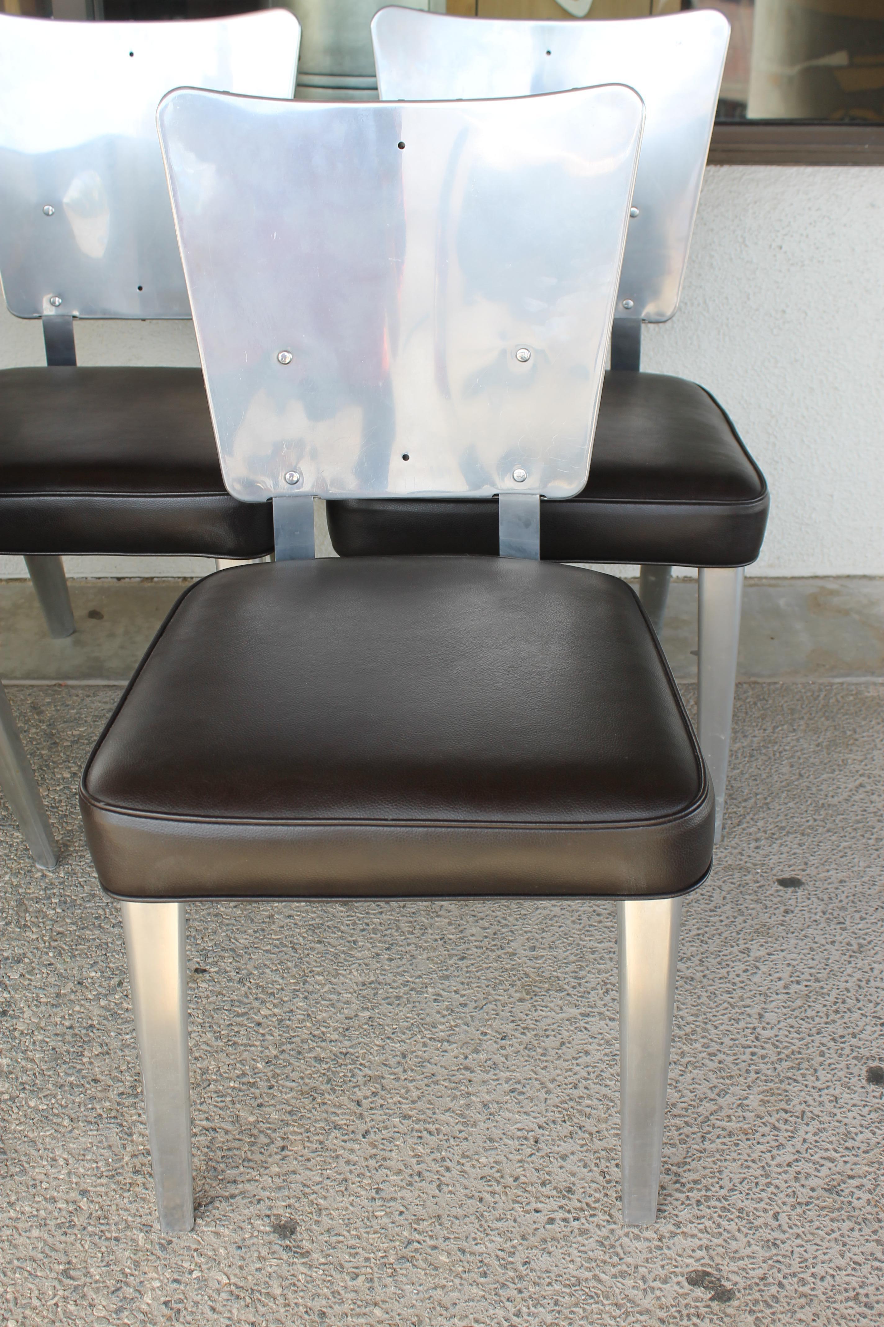 Mid-Century Modern Six Aluminum Chairs by Cessna Aircraft Company, Hutchinson, Kansas