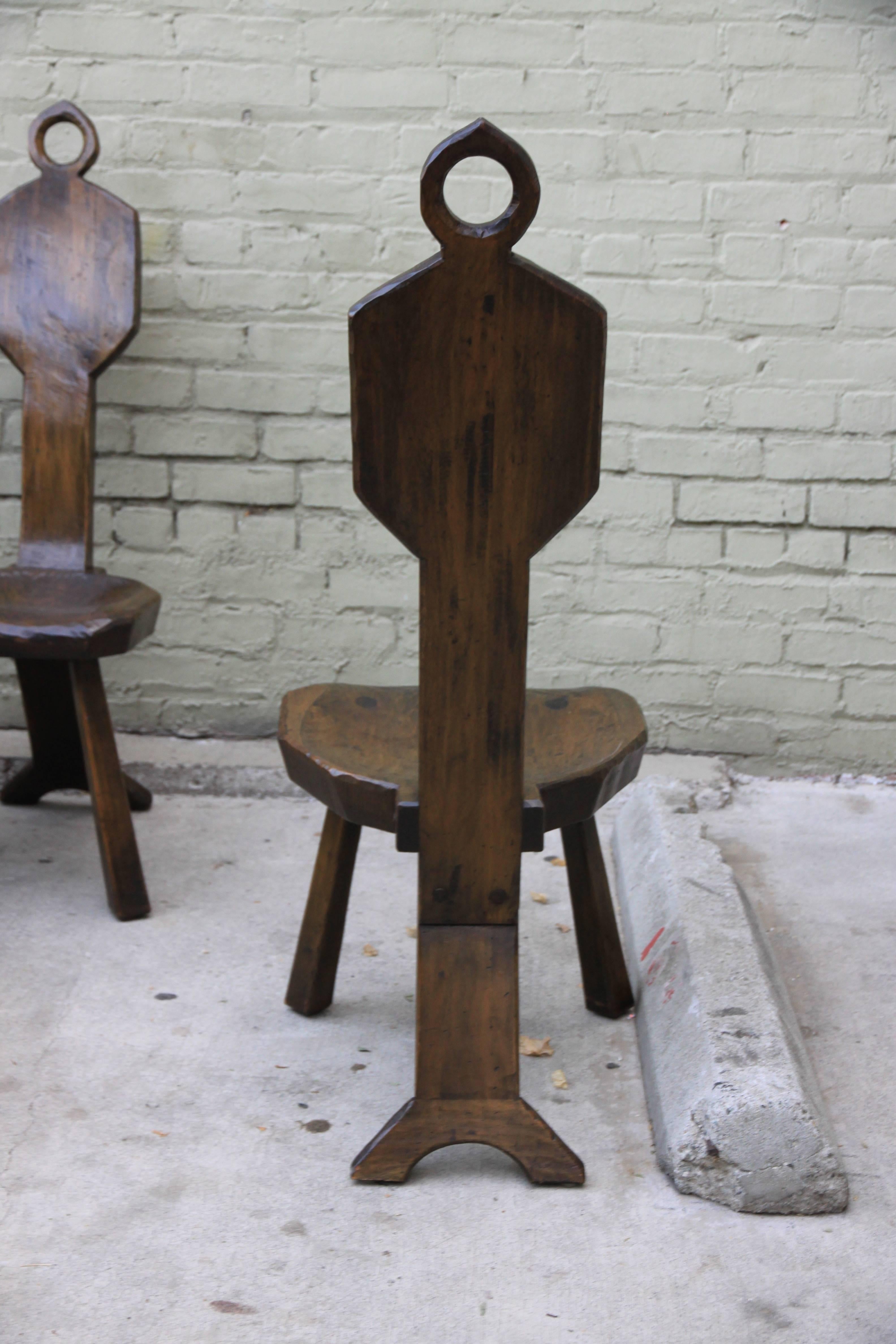 Six American Primitive Dining Chairs by John Barbor In Excellent Condition In Los Angeles, CA