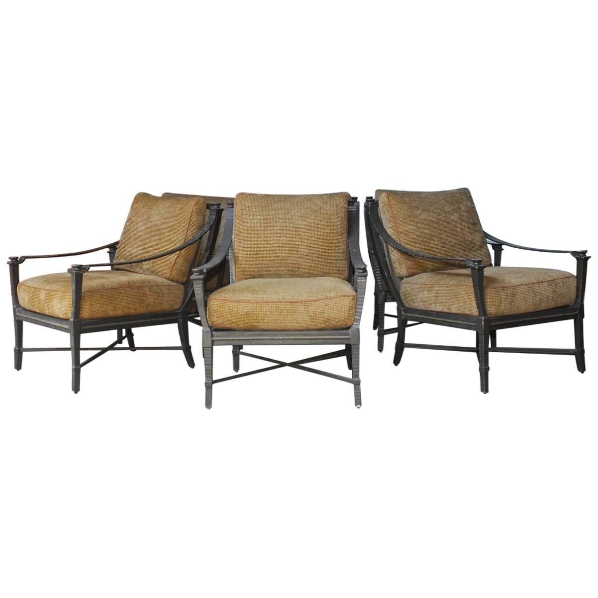 Six Andalusia Royal Lounge Chairs by Richard Frinier for Century