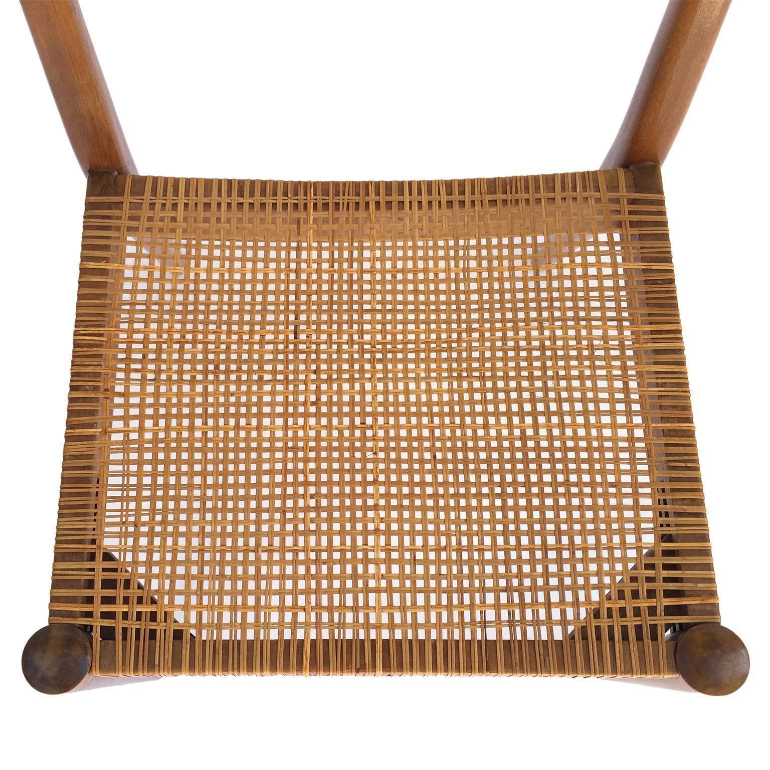 Six Anna-Lülja Praun Chairs, Wood Cane Wicker, 1950s 8
