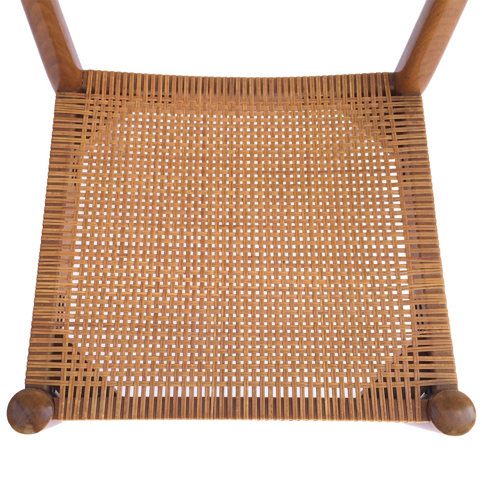 Six Anna-Lülja Praun Chairs, Wood Cane Wicker, 1950s 12