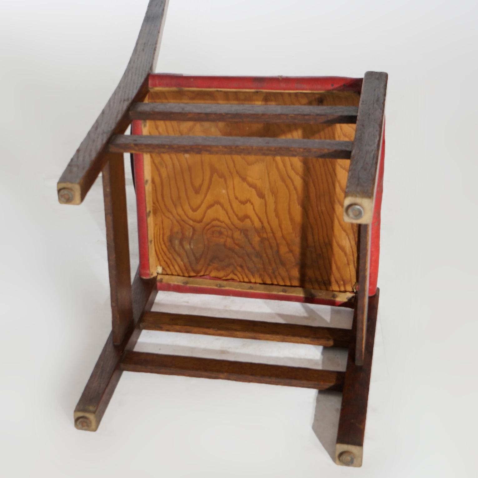 Six Antique Arts & Crafts Gustav Stickley Ladder Back Chairs Cat #208, c1910 1
