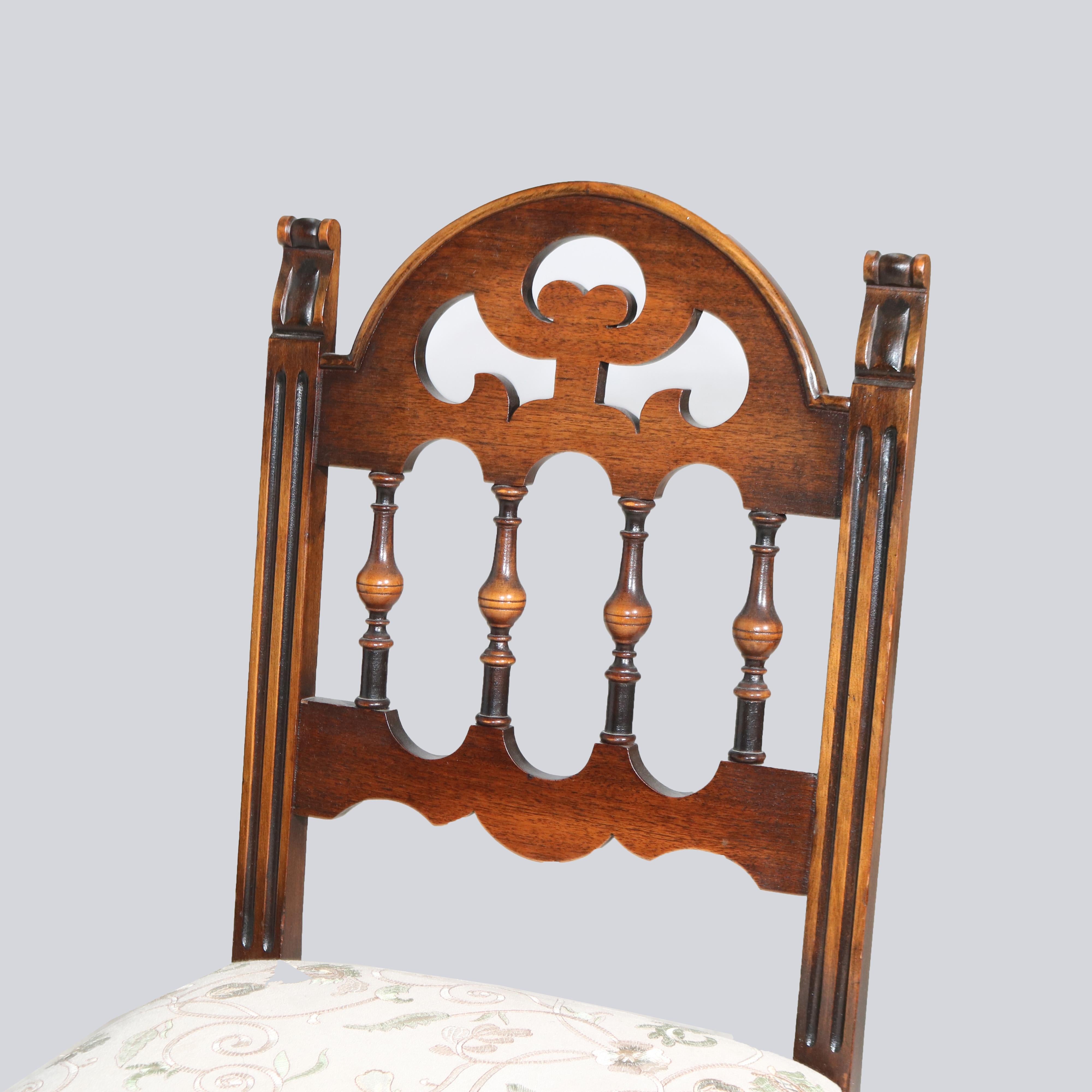 Six Antique Berkey & Gay or Kittinger School Carved Walnut Dining Chairs C1930 For Sale 8