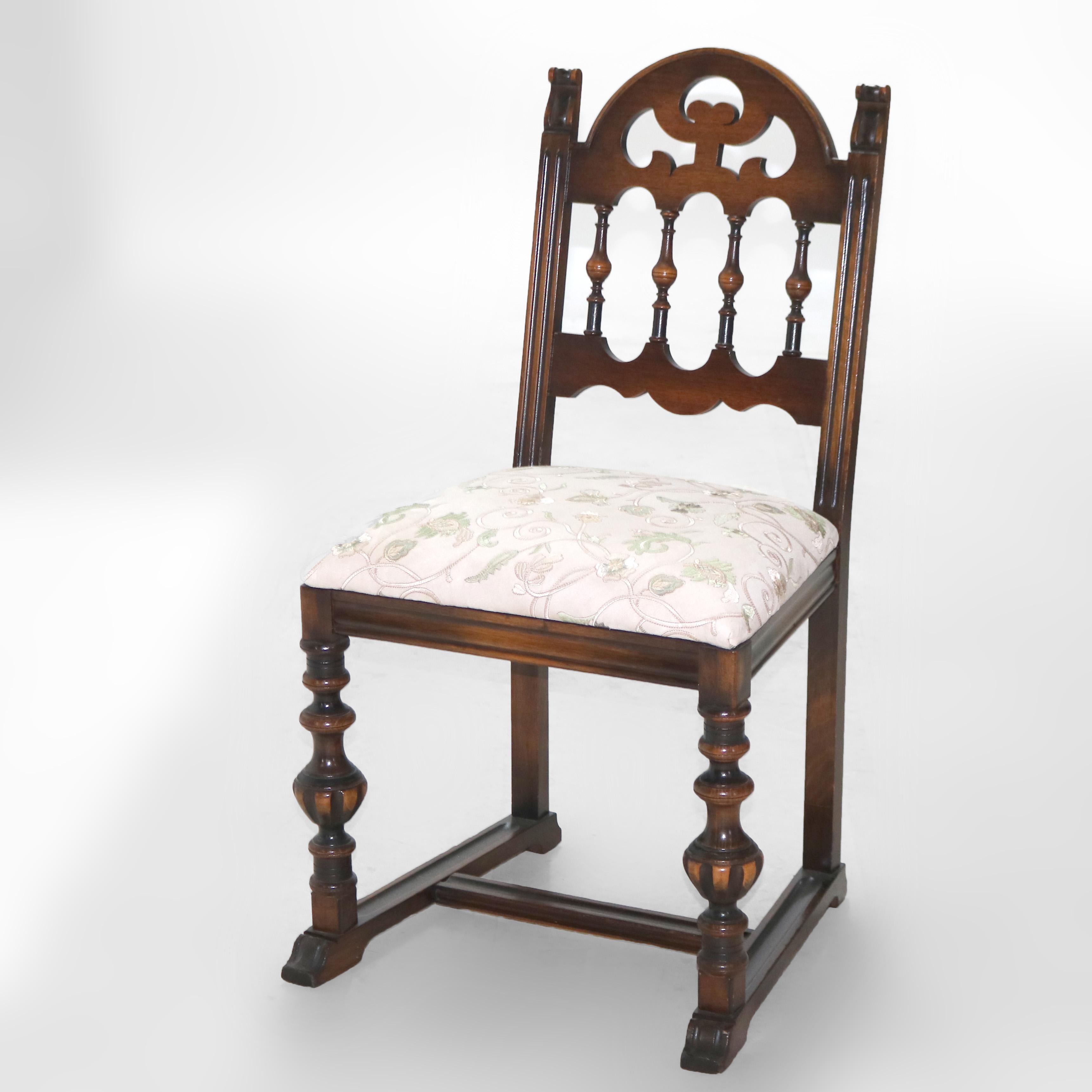 Six Antique Berkey & Gay or Kittinger School Carved Walnut Dining Chairs C1930 For Sale 2
