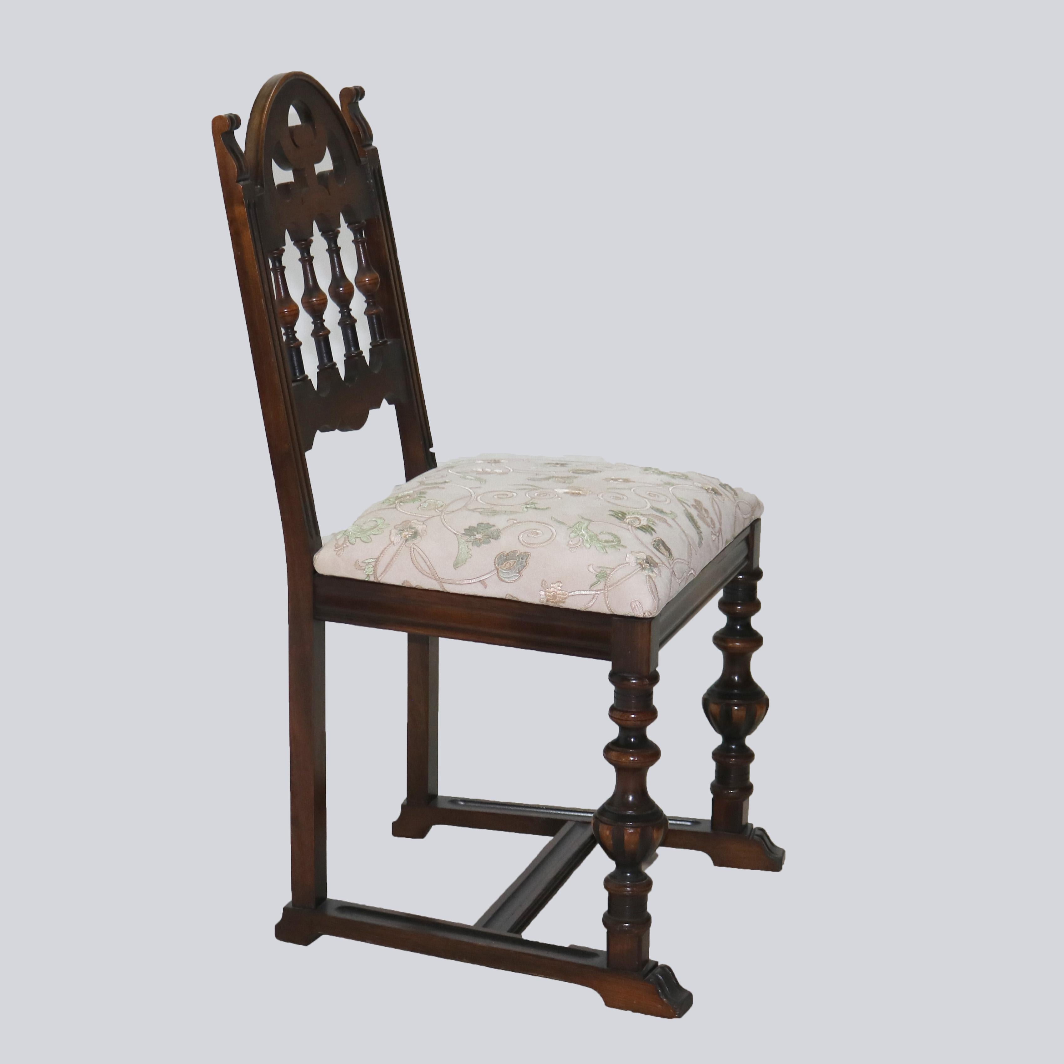 Six Antique Berkey & Gay or Kittinger School Carved Walnut Dining Chairs C1930 For Sale 4