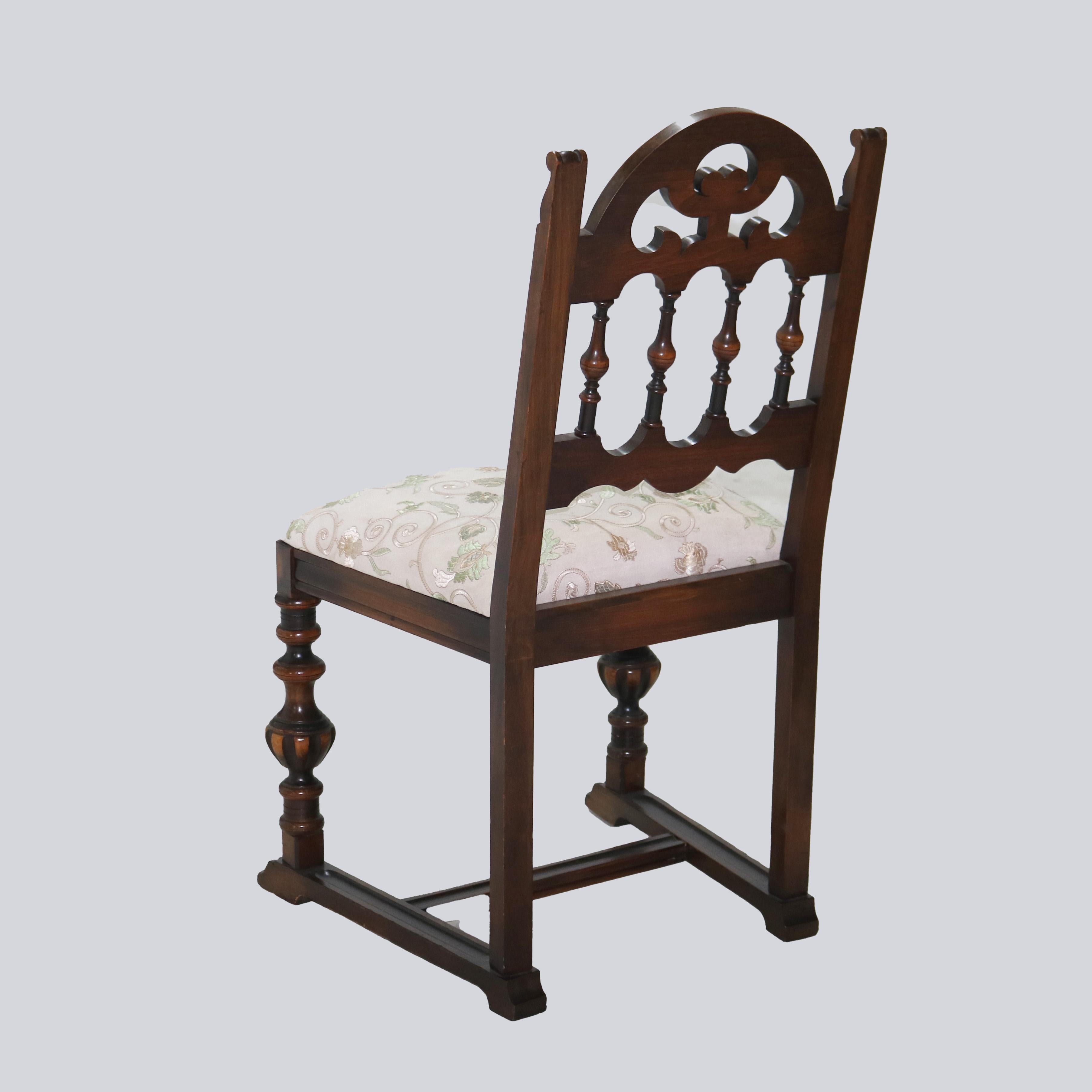 Six Antique Berkey & Gay or Kittinger School Carved Walnut Dining Chairs C1930 For Sale 5