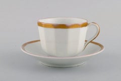 Six Antique Bing & Grøndahl Coffee Cups with Saucers, 1870s