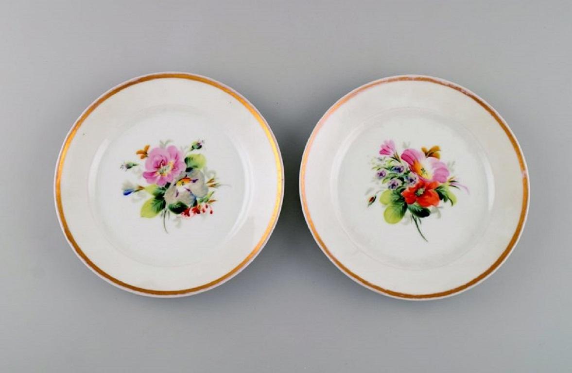 Hand-Painted Six Antique Bing & Grøndahl Plates in Porcelain, Late 19th C For Sale