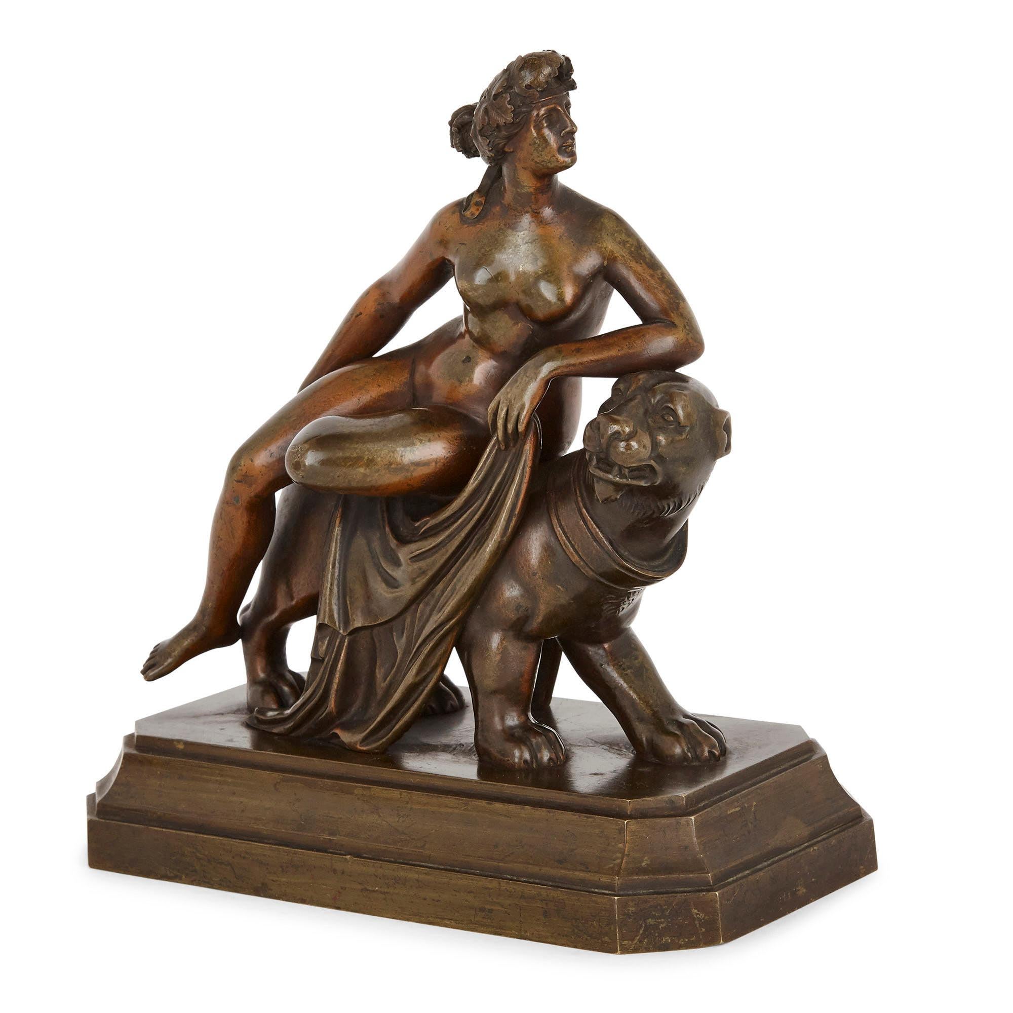 Gilt Six Antique Bronze Dog Sculptures