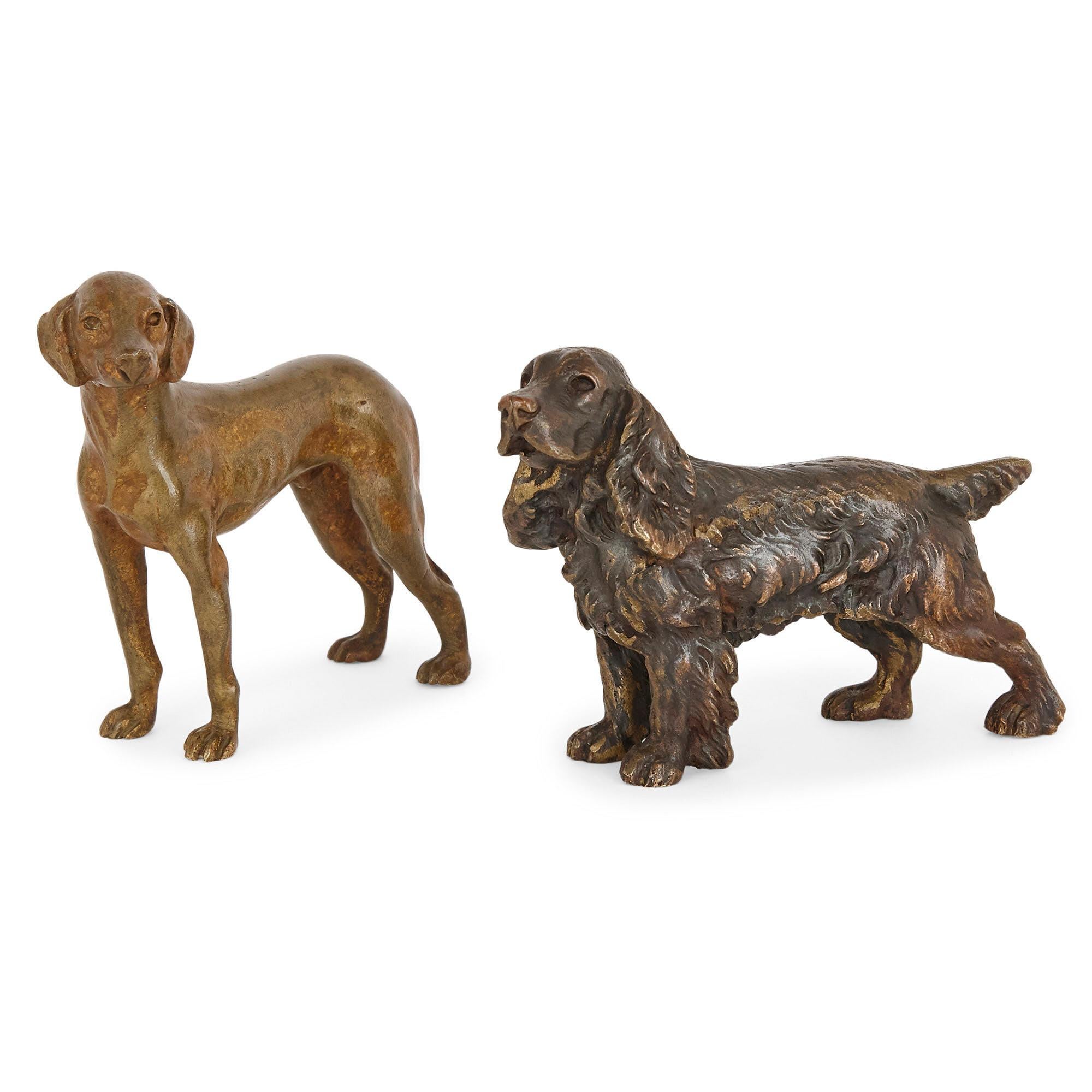 Six Antique Bronze Dog Sculptures In Good Condition In London, GB