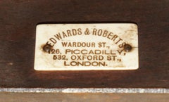 SIX ANTIQUE EDWARD & ROBERTS GEORGE HEPPLEWHITE BROWN LEATHER DINING CHAIRs