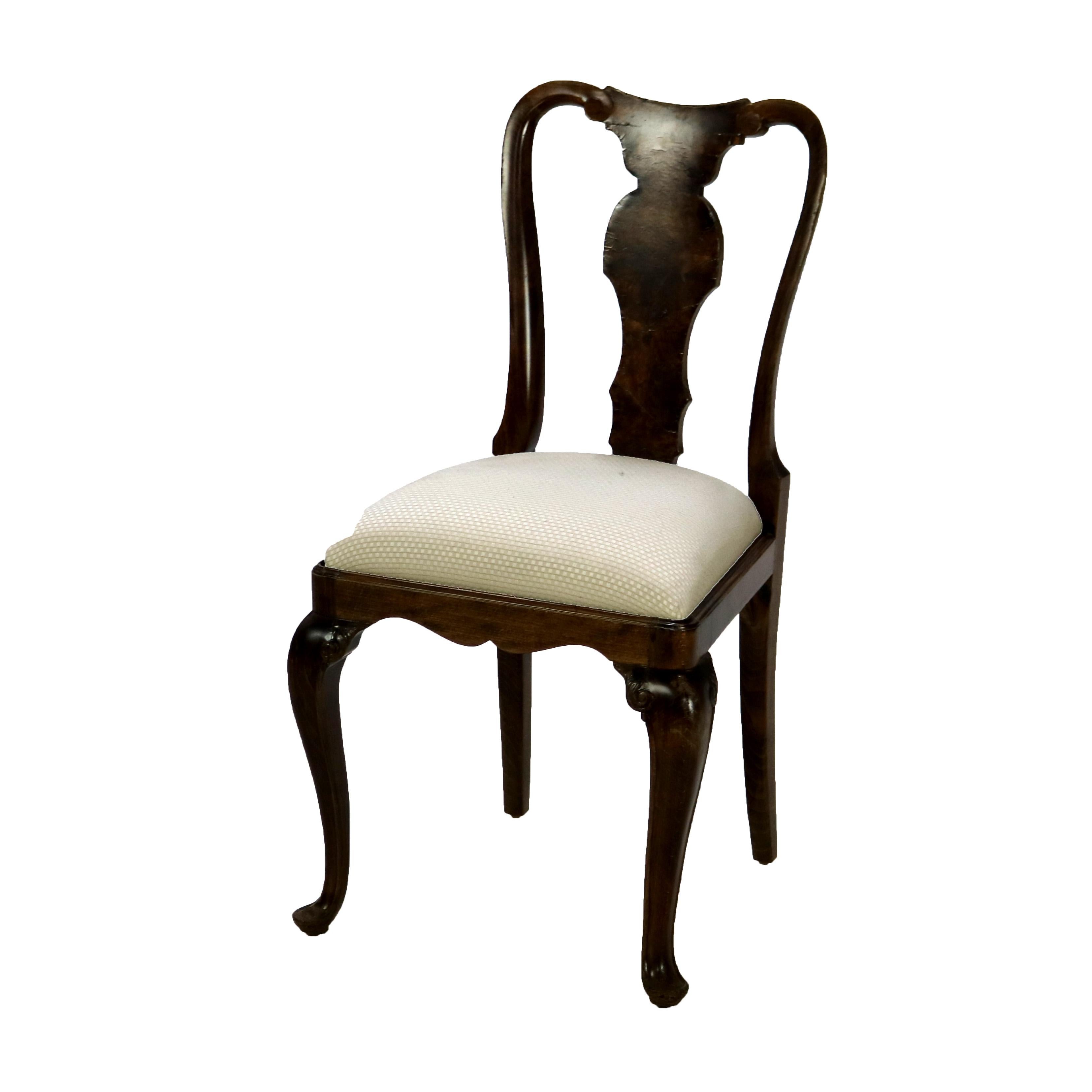 ***Reduced Delivery Rates - See Below or Click “Ask The Seller” to Request a Quote***

Six Antique English George III Style Oyster Burl Dining Room Chairs C1920

Measures- 37.25