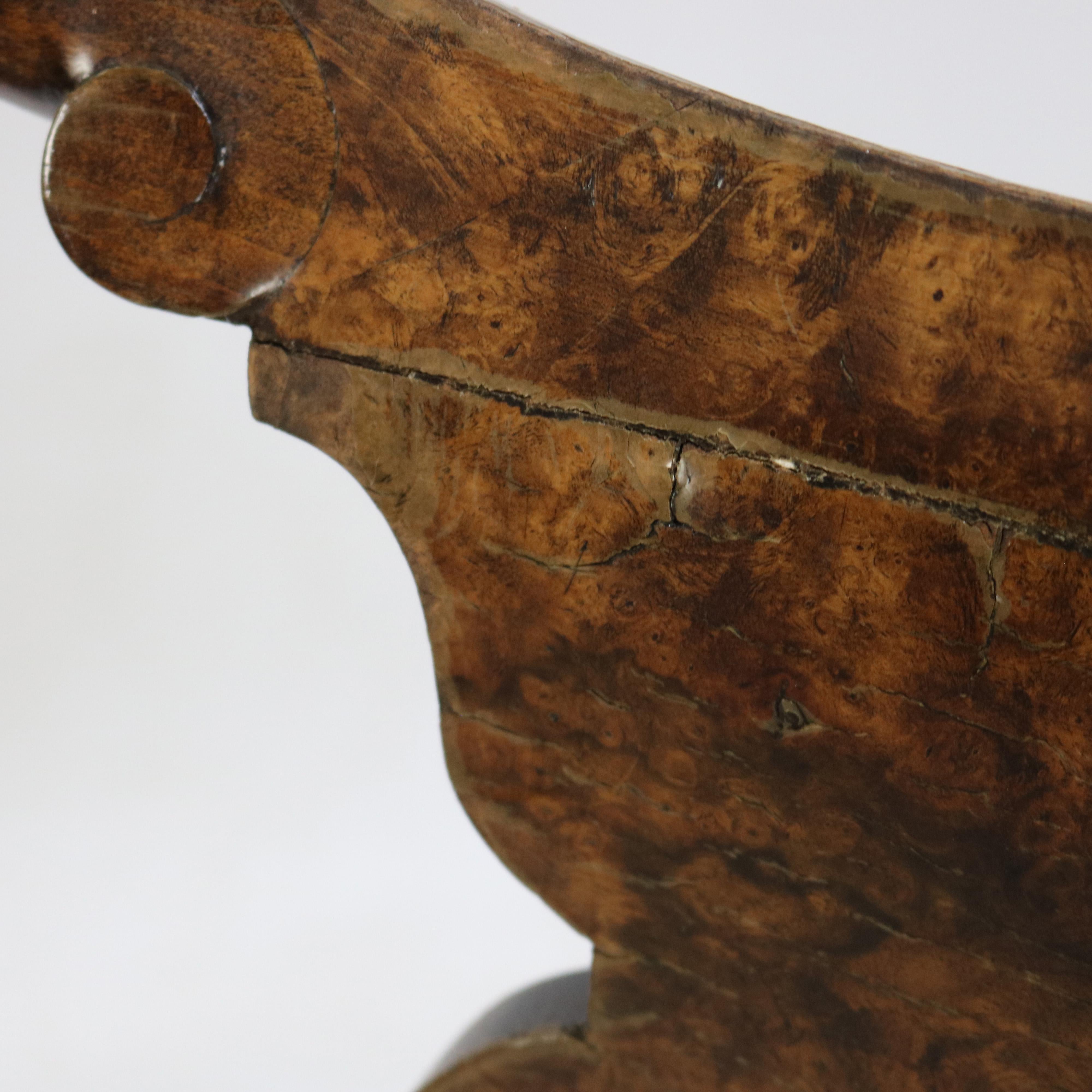 Six Antique English George III Style Oyster Burl Dining Room Chairs C1920 For Sale 2