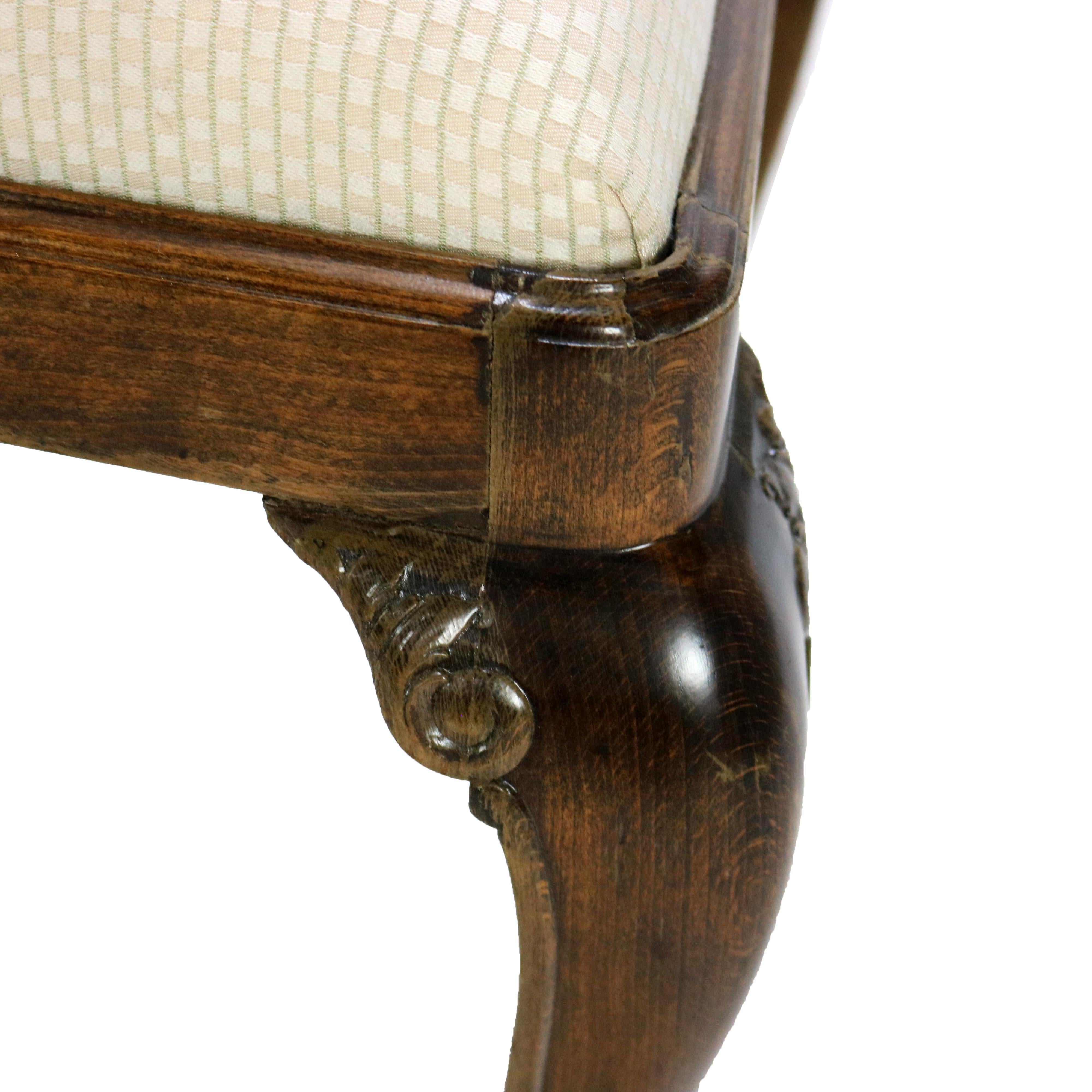 Six Antique English George III Style Oyster Burl Dining Room Chairs C1920 For Sale 3