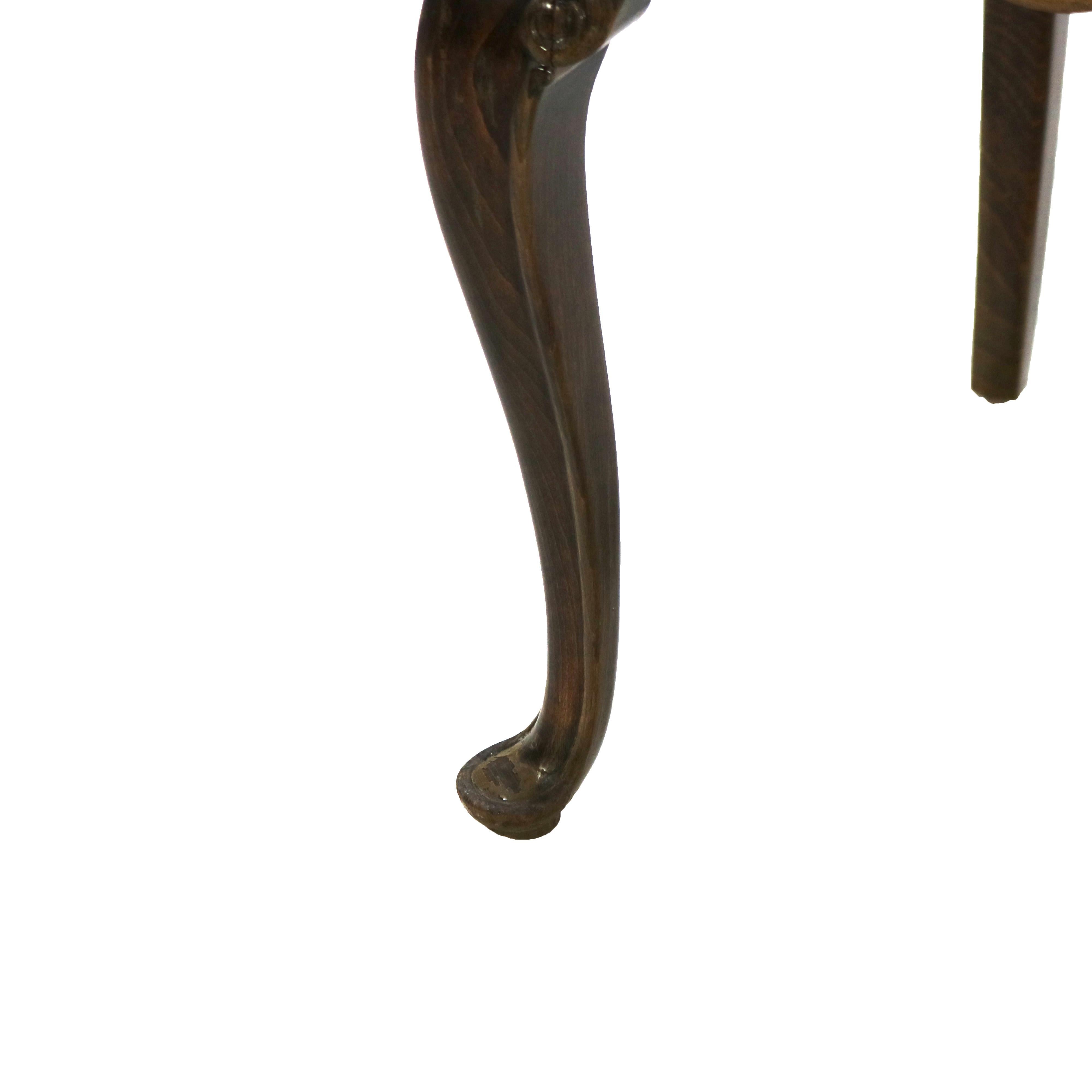 Six Antique English George III Style Oyster Burl Dining Room Chairs C1920 For Sale 5