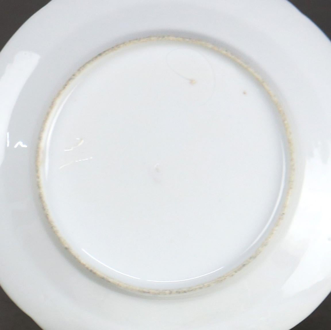 Six Antique French Limoges Hand Painted Floral Porcelain Lunch Plates C1900 In Good Condition In Big Flats, NY