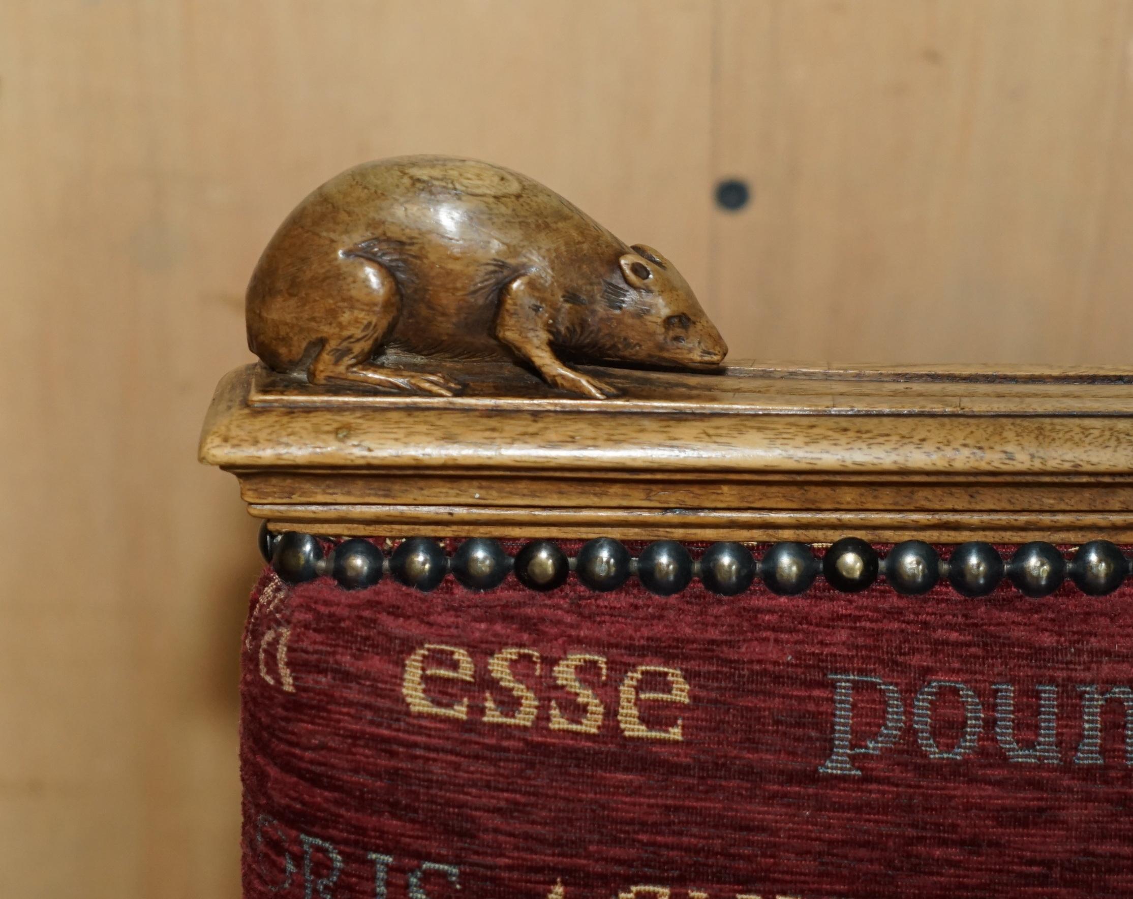 SEDIE DA CENA IN NOCE FRANCESE ANTICHE CON RAPPRESENTANZA DI RANA SERPENTE LIZARDA TORTOISE in vendita 4