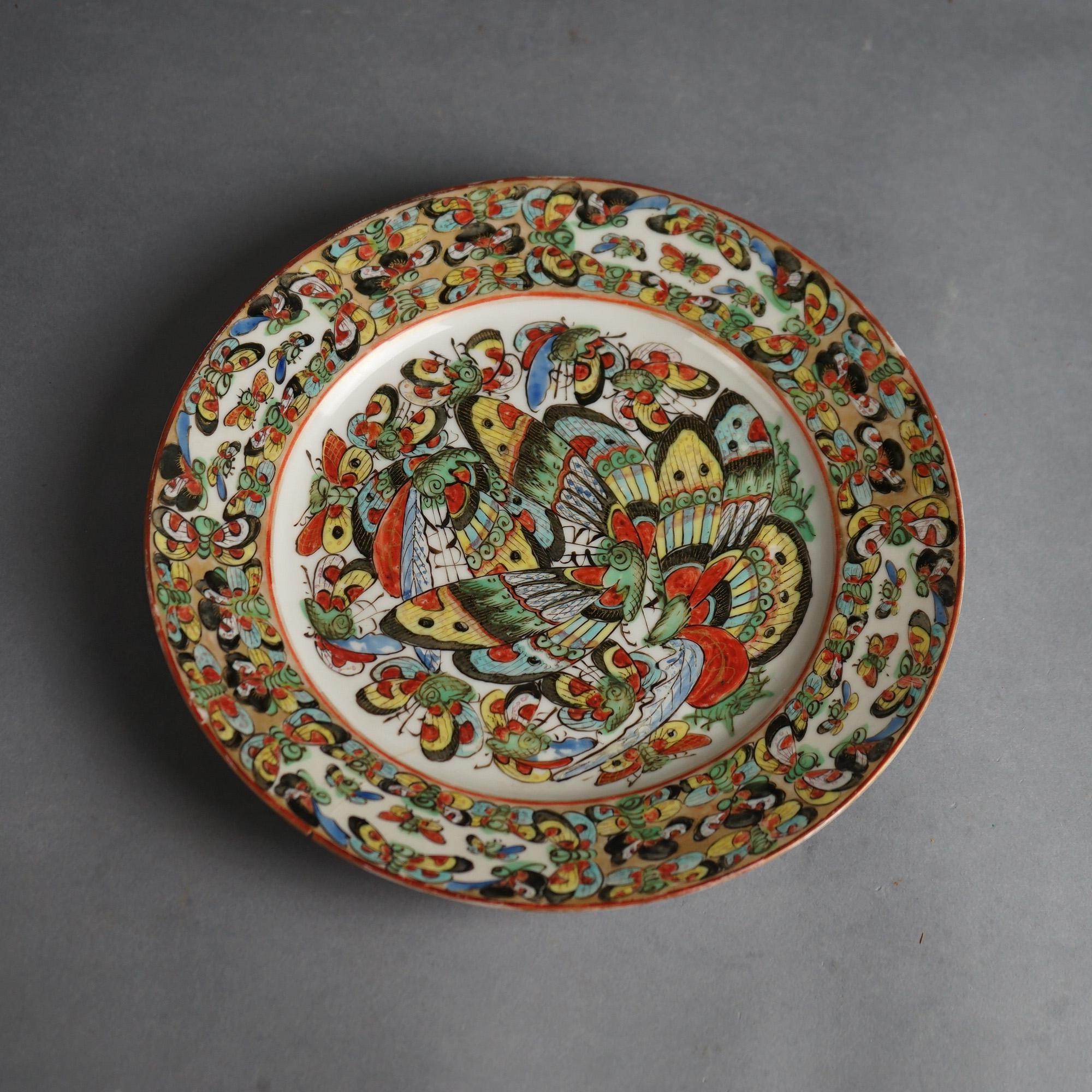Six Antique Japanese Satsuma Hand Painted Porcelain Plates C1920

Measures- 10''H x 10''W x 1.25'' deep