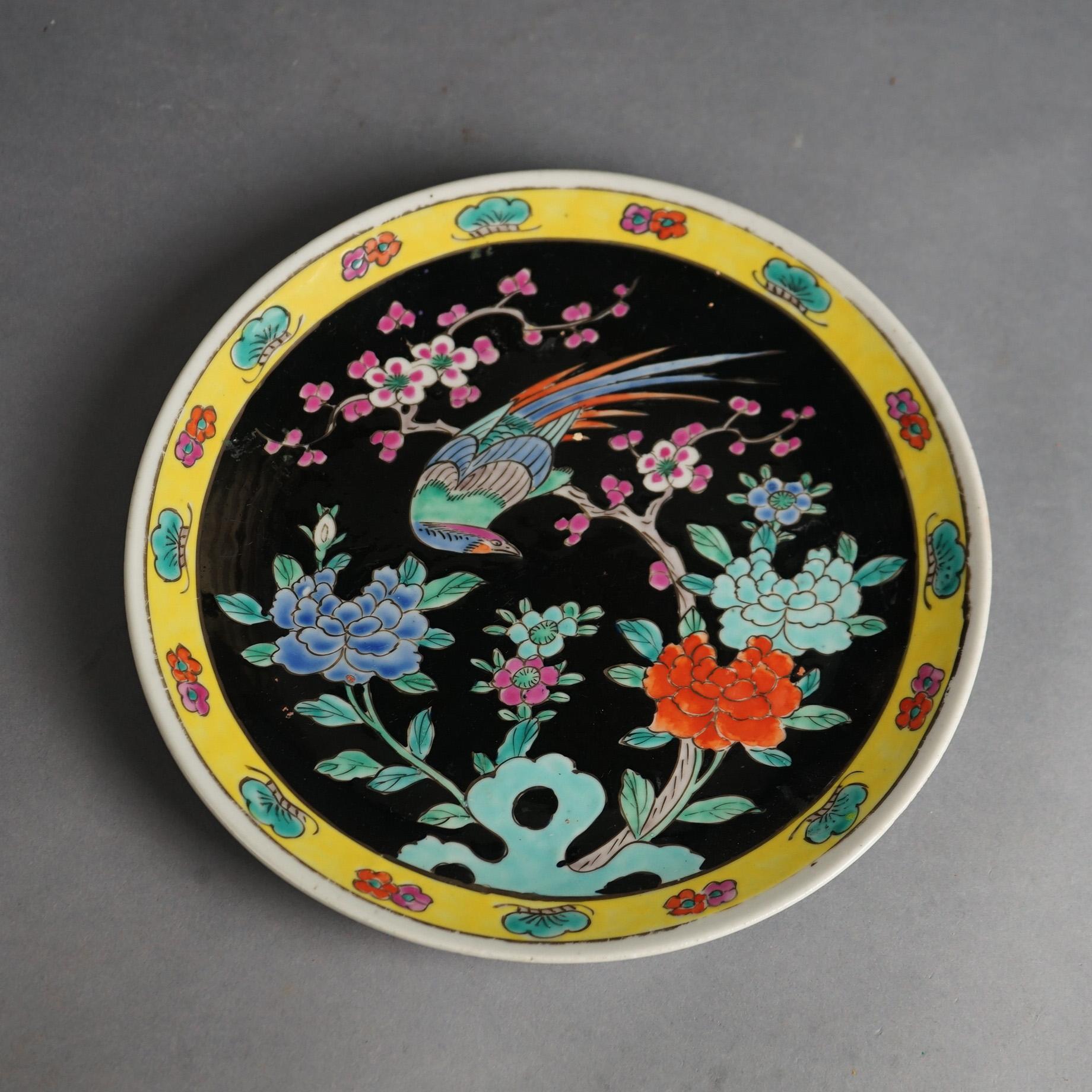 20th Century Six Antique Japanese Satsuma Hand Painted Porcelain Plates C1920 For Sale