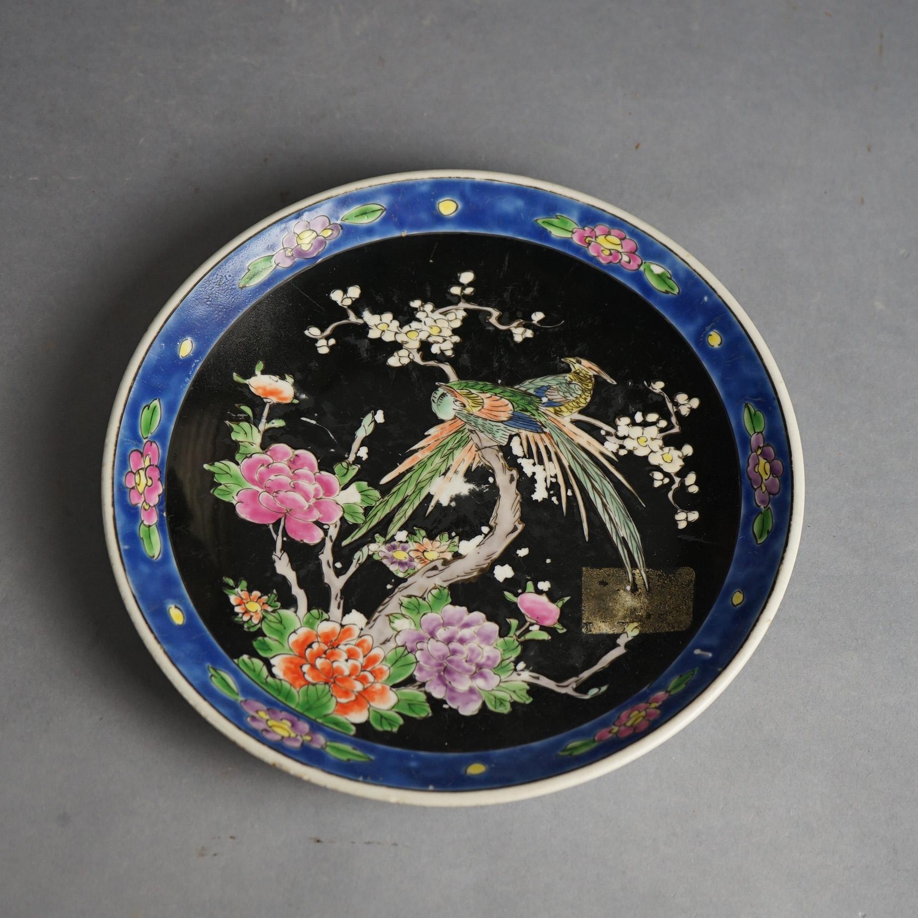 Six Antique Japanese Satsuma Hand Painted Porcelain Plates C1920 For Sale 1