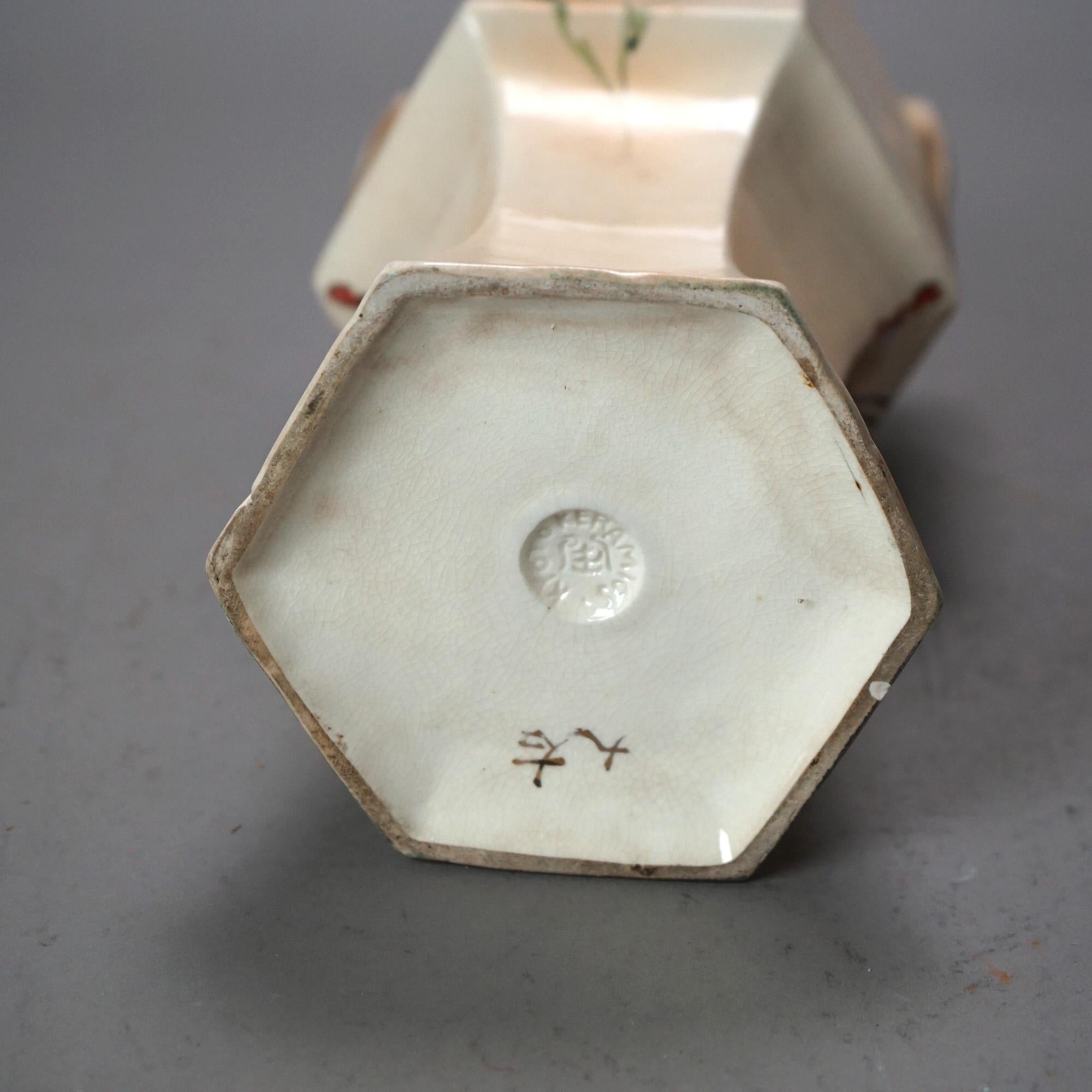 Sei antichi vasi giapponesi in ceramica Satsuma dipinti a mano C1920 in vendita 4