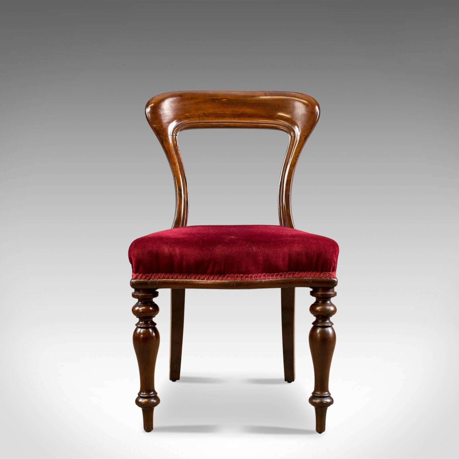 19th Century Six Antique Victorian Dining Chairs, English, circa 1840