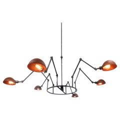 Six Arm Articulating Spider Chandelier