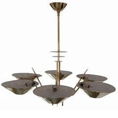 Six-Arm Austrian Chandelier, circa 1950