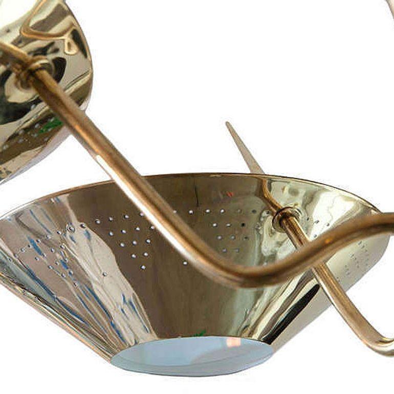 Ottone Lampadario austriaco a sei bracci, 1950 circa in vendita